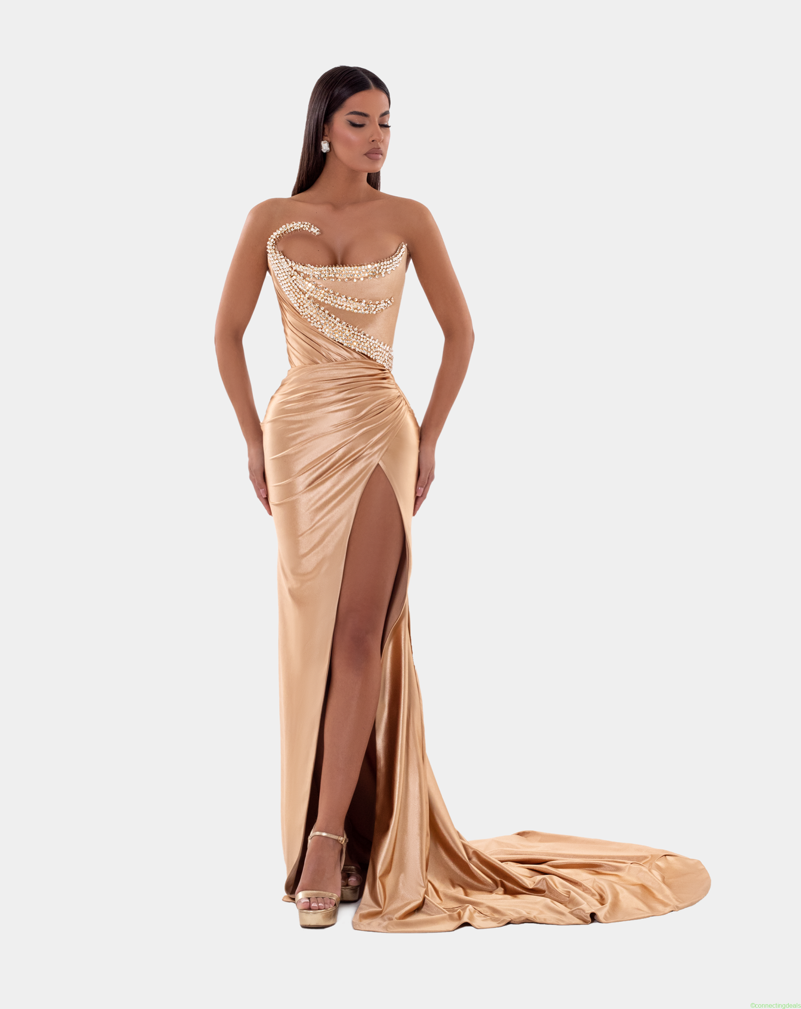CORSET GOLD DRESS