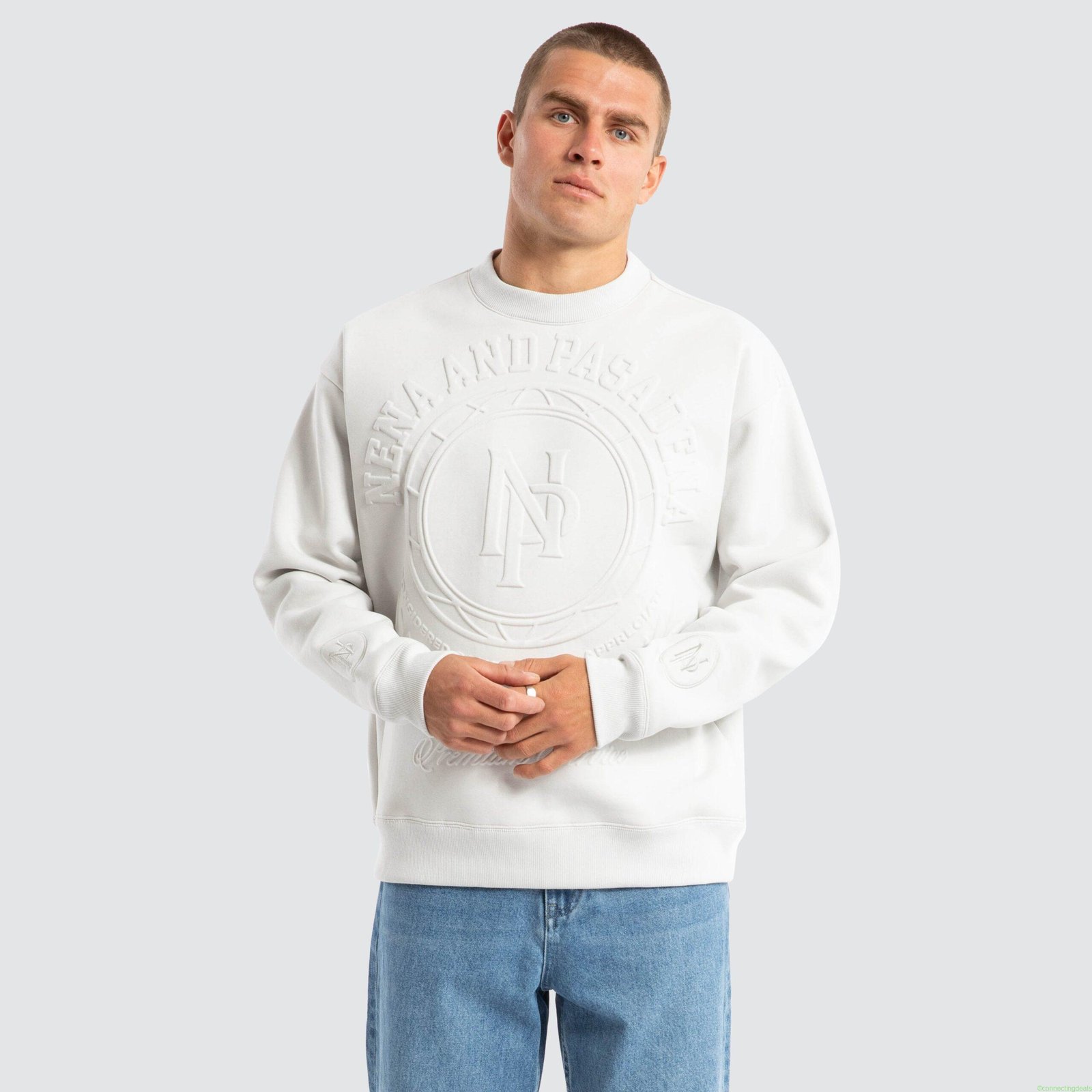 Boss Box Fit Sweater Glacier Grey Castlerock