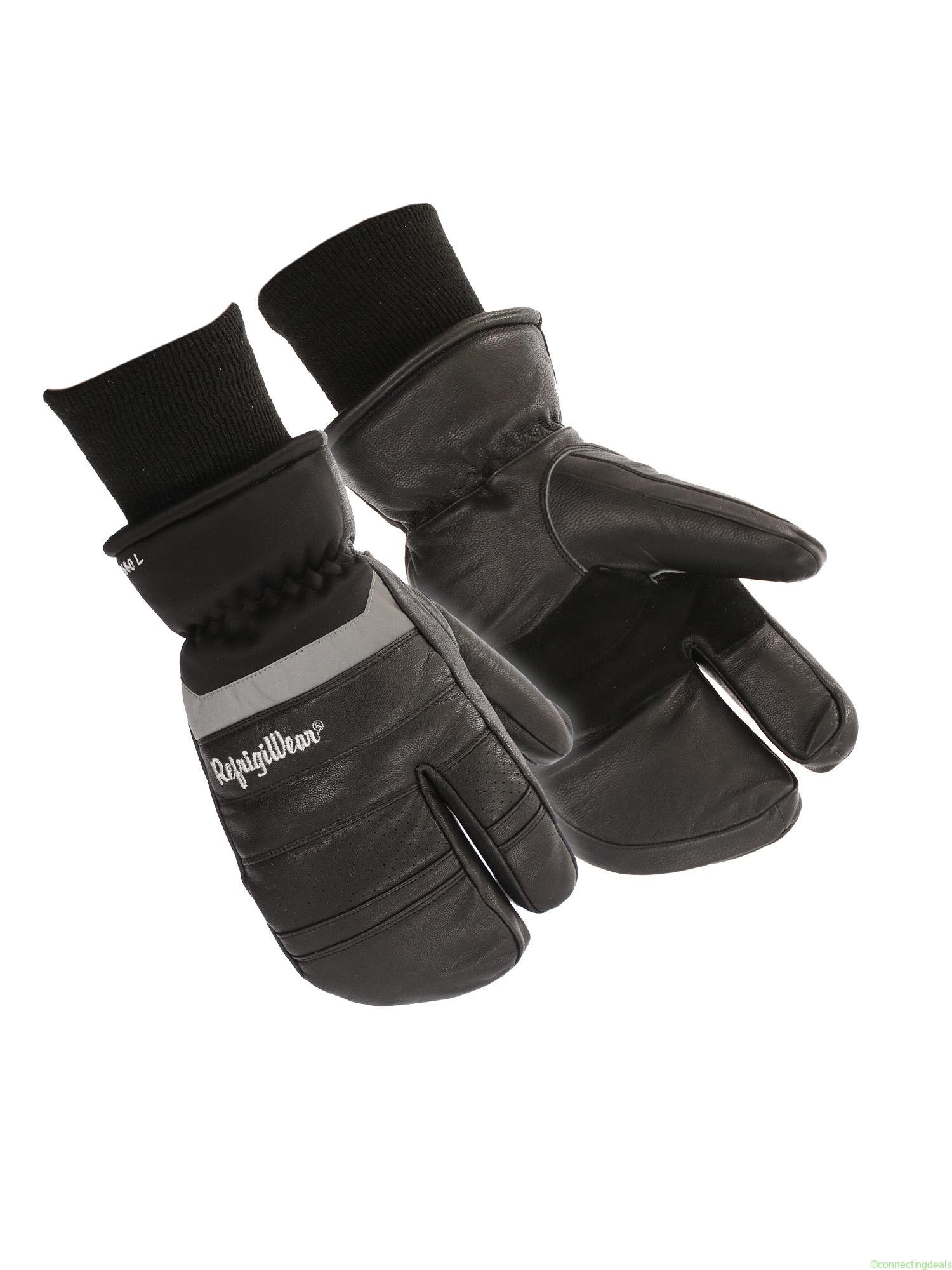 RefrigiWear Insulated 3-Finger Leather Mitt