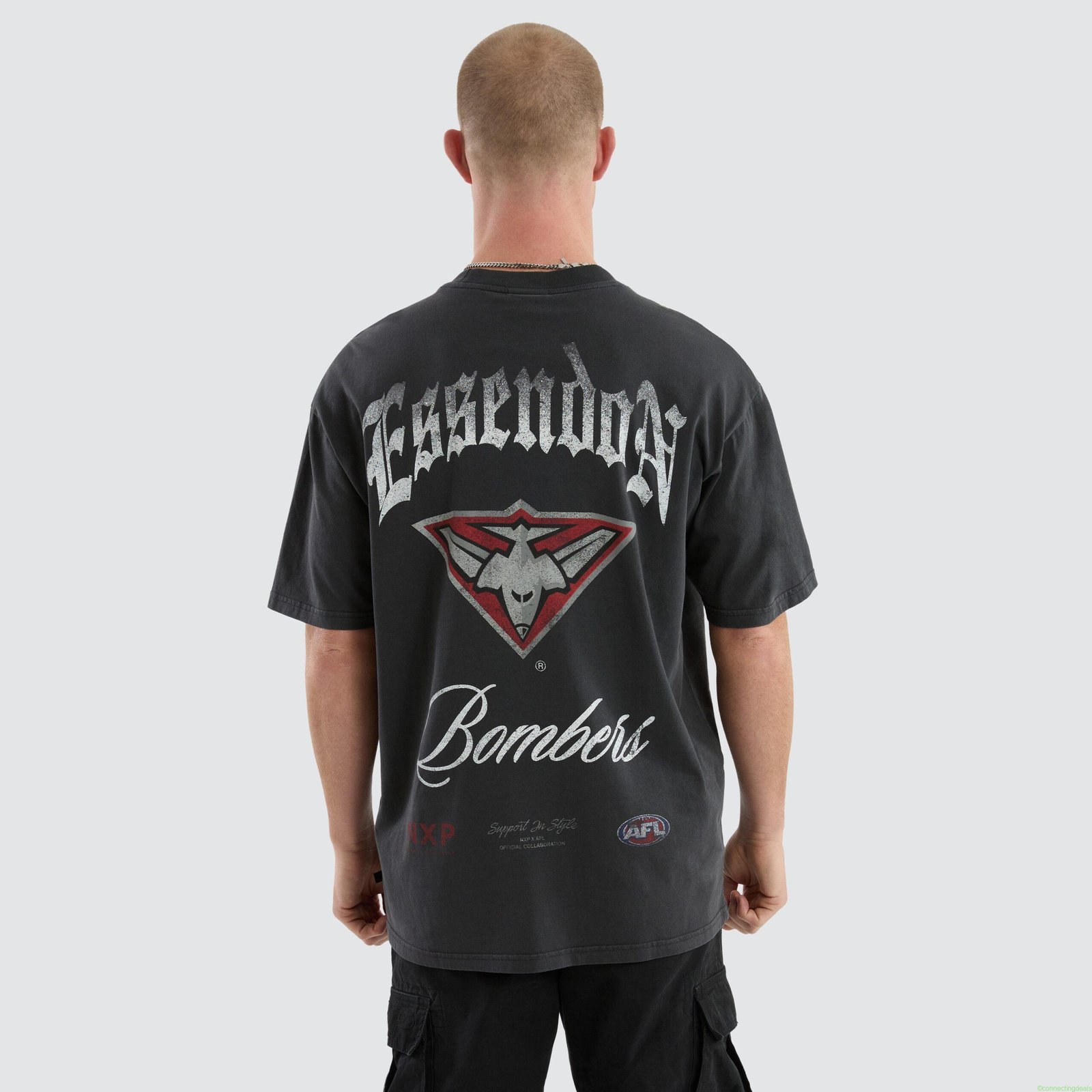 Essendon Vintage Goth Tee Pigment Asphalt