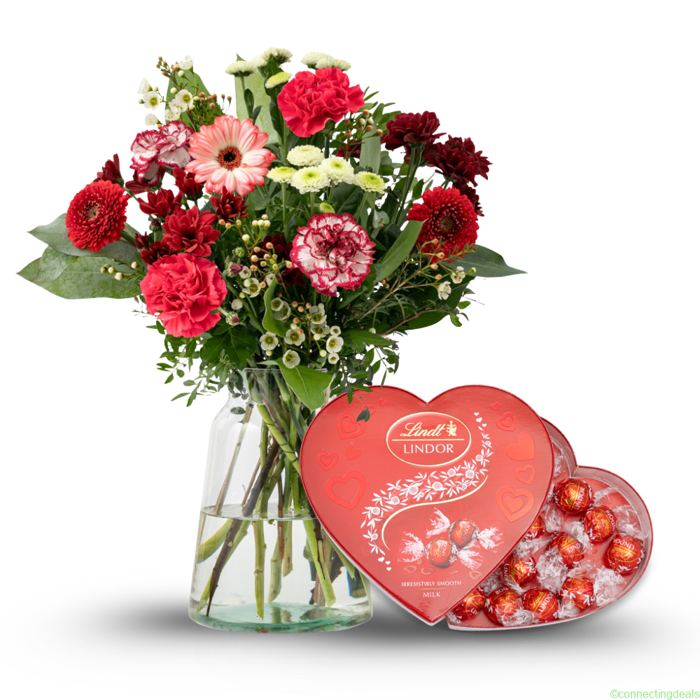Lindt Boeket Gracieus LINDOR Hart Melk Flowers