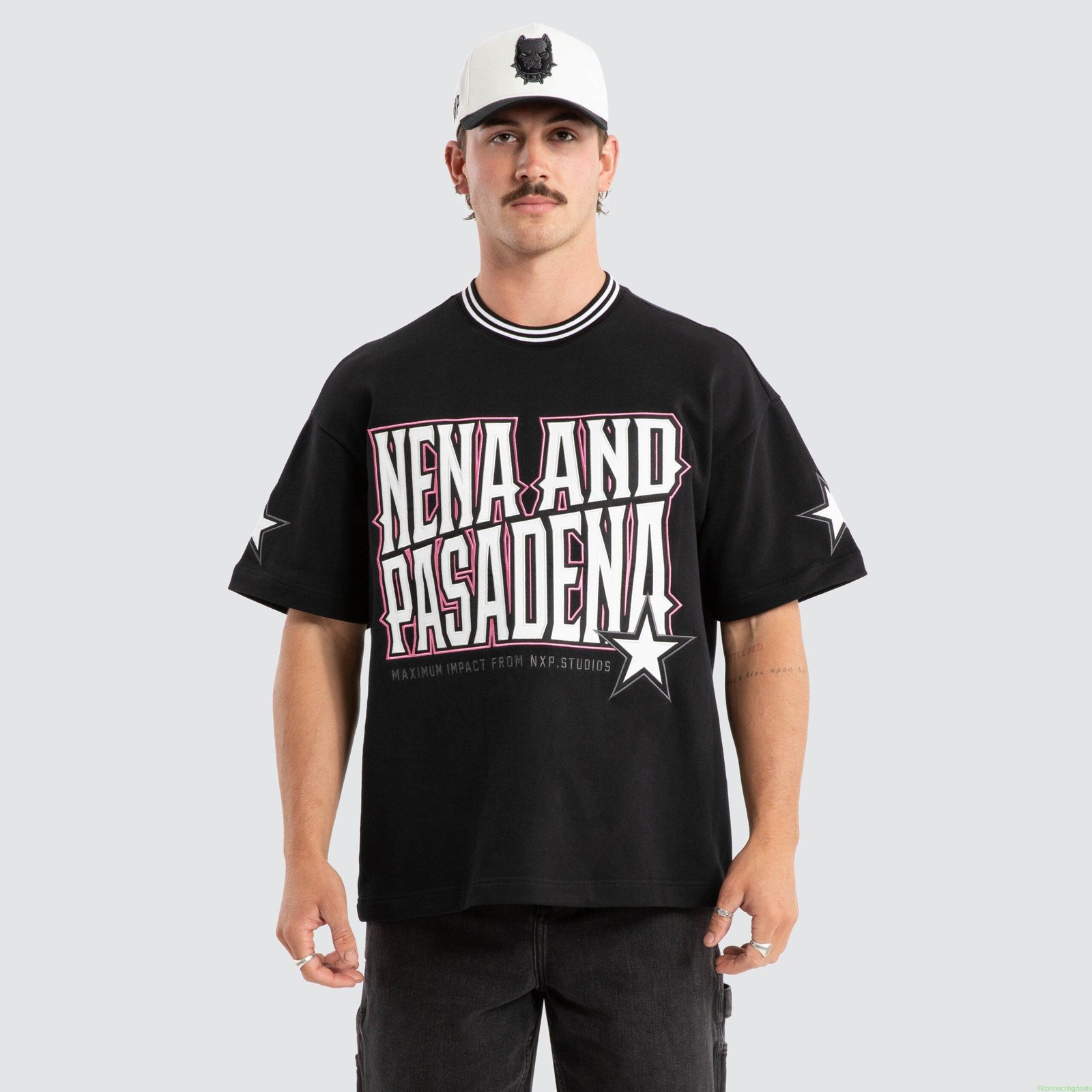 Destined Loopback Raptor Tee Anthracite Black