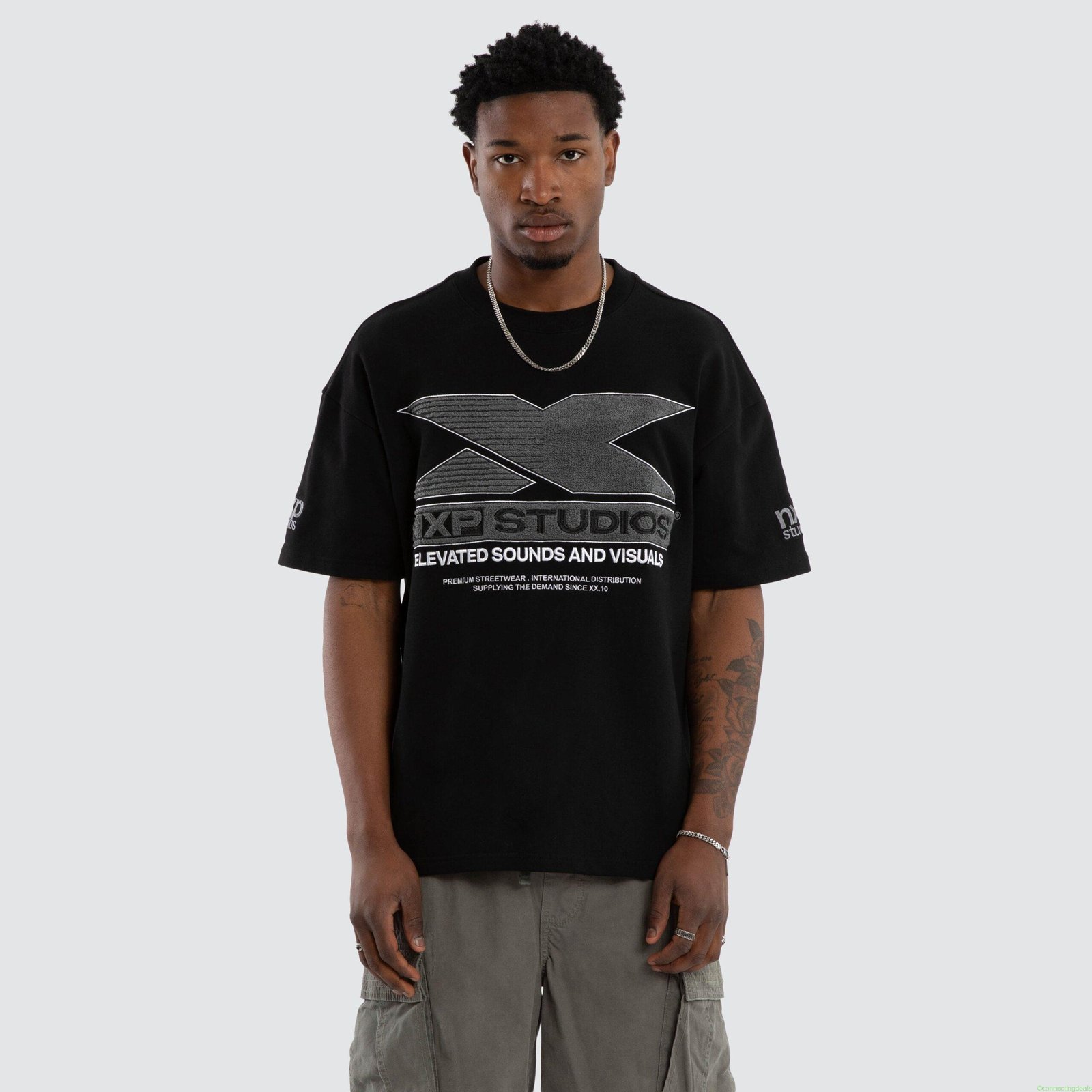 Exile Loopback Raptor Tee Jet Black