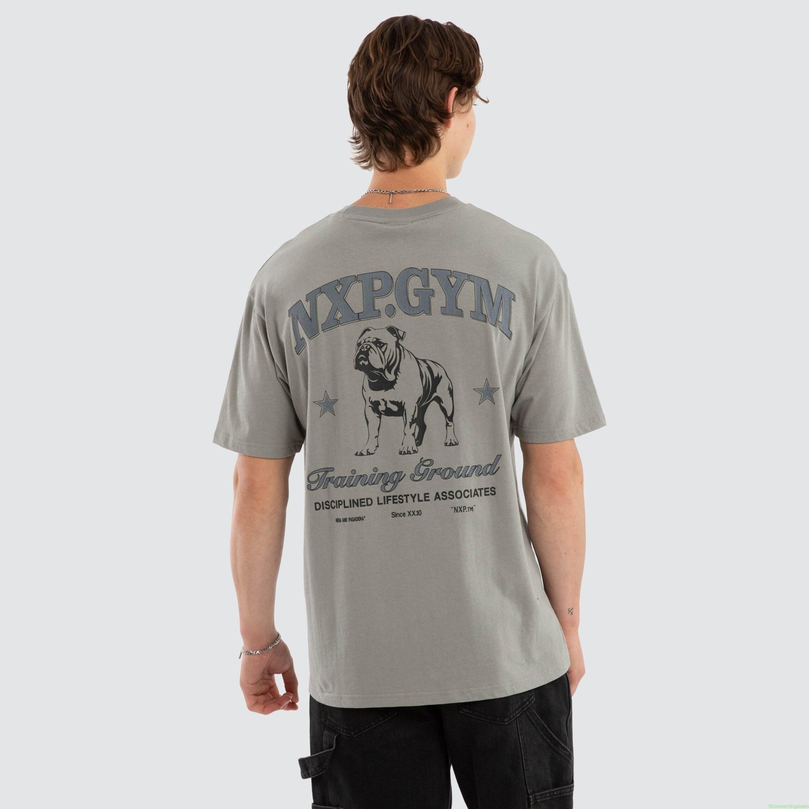 Ground Box Fit Tee Moon Mist