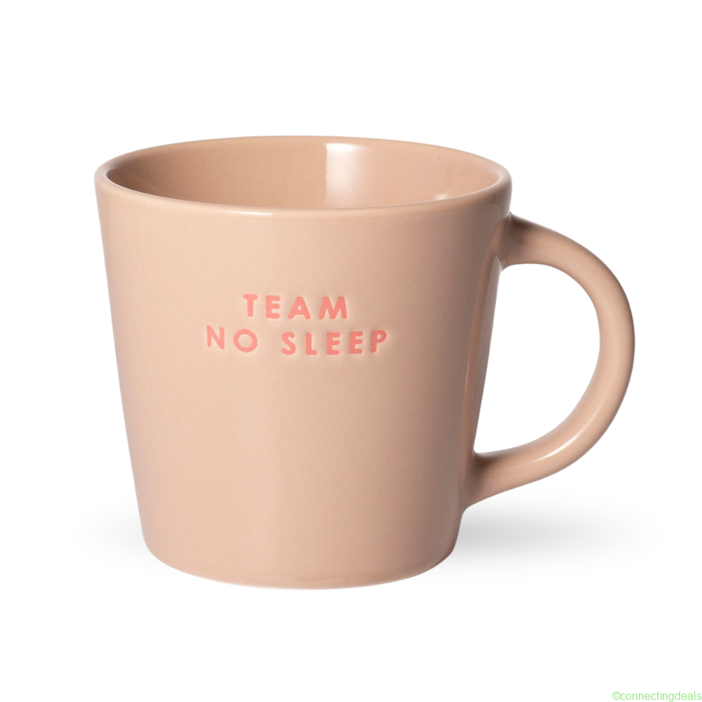 Vondels Cappuccino mok keramiek Team no sleep