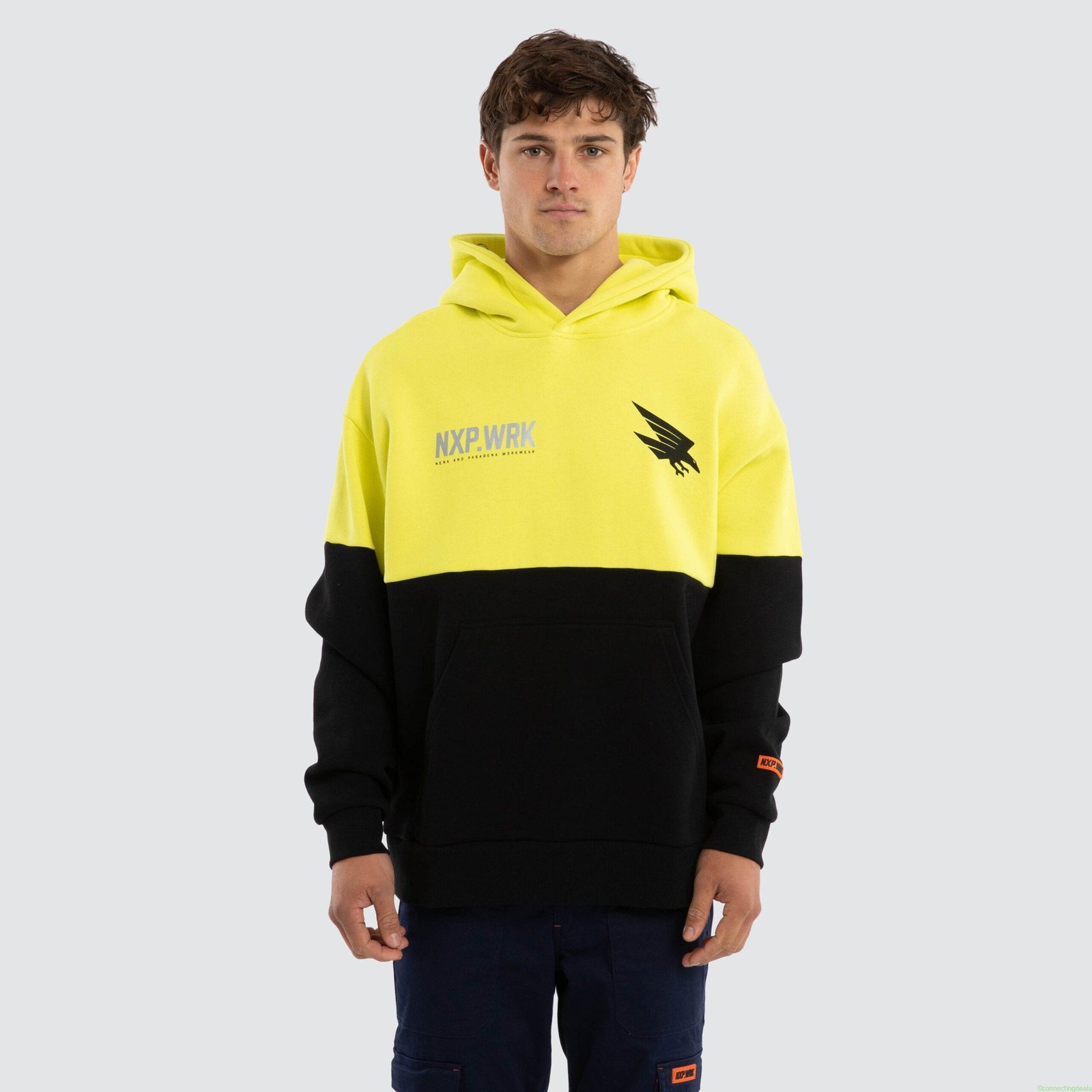 Adelaide Crows Block Hoodie Yellow Black