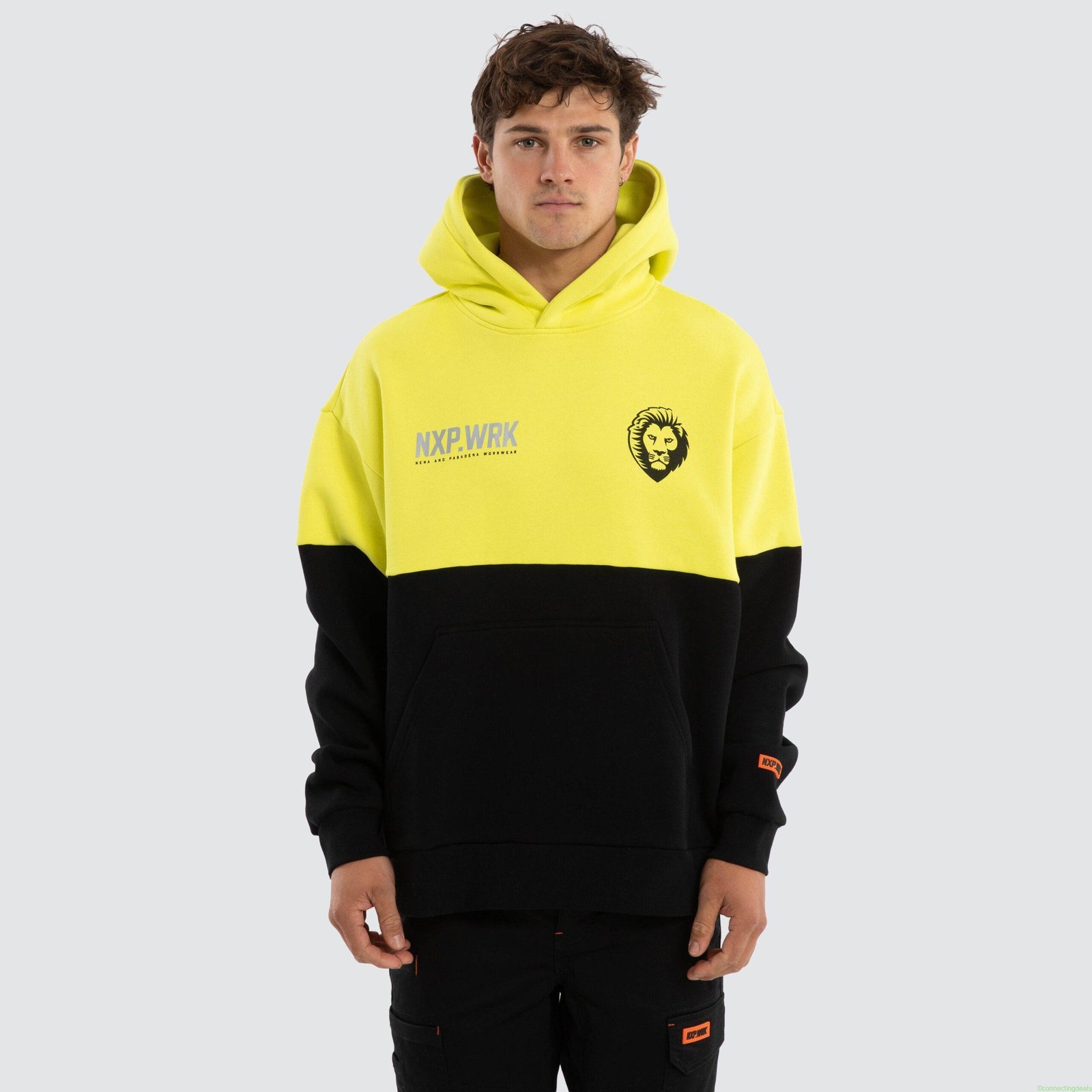 Brisbane Lions Block Hoodie Yellow Black