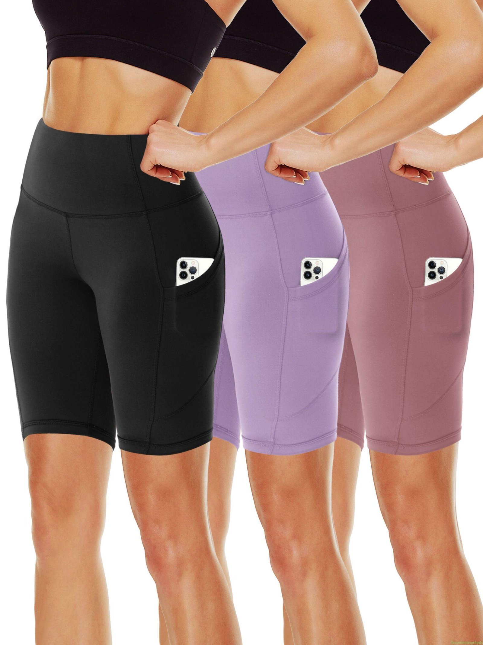 SHOWITTY 3-Pack 11 High Waist Plus Size Biker