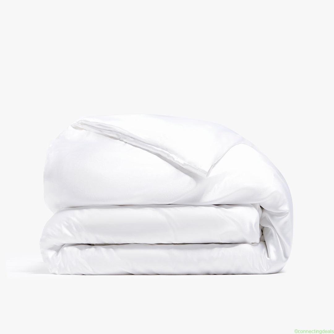 Premium Silk Duvet Cover White Dore &