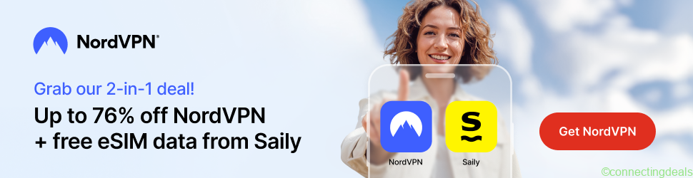 Up to 76% off NordVPN + free eSIM data from Saily in United