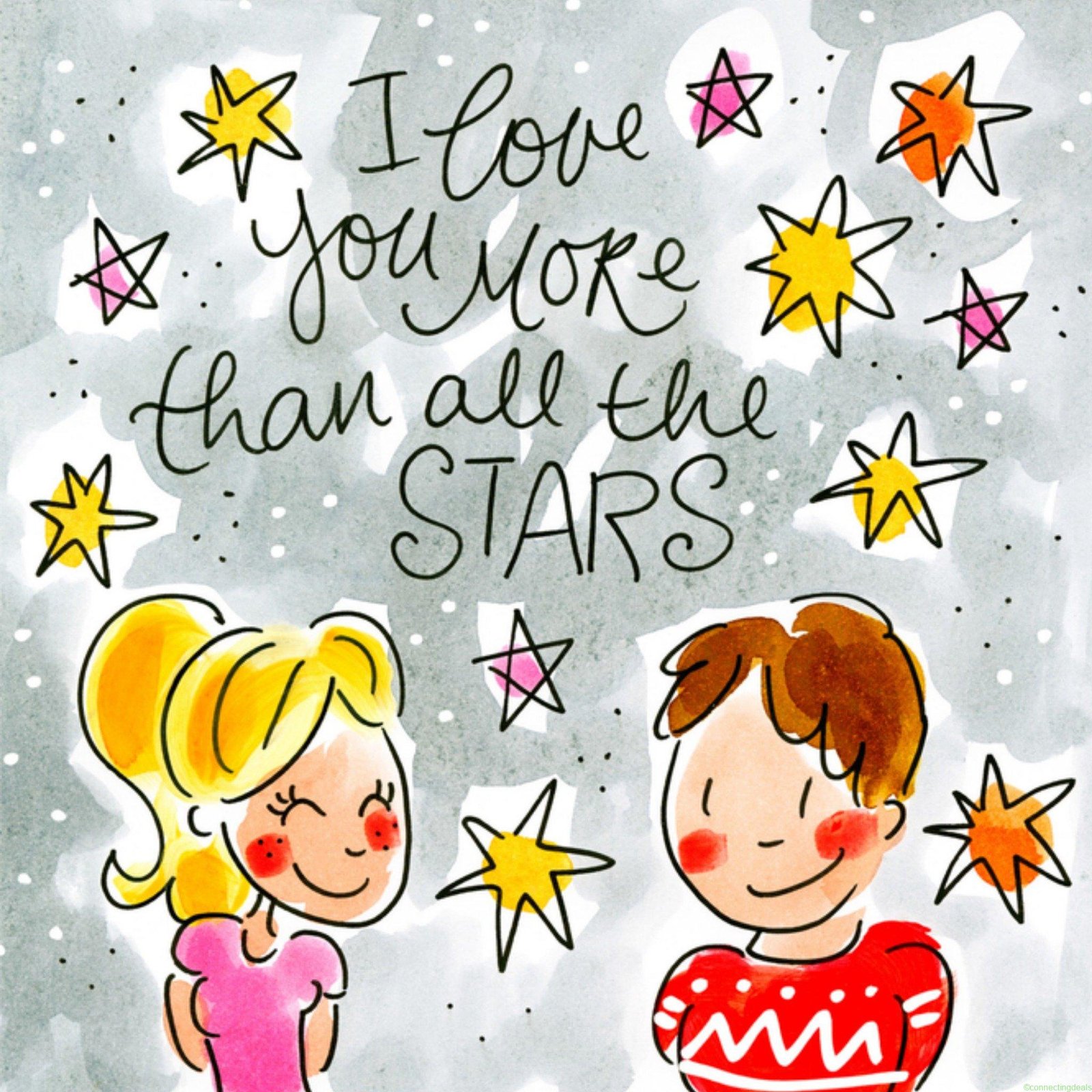 Blond Amsterdam Liefdeskaart More than stars