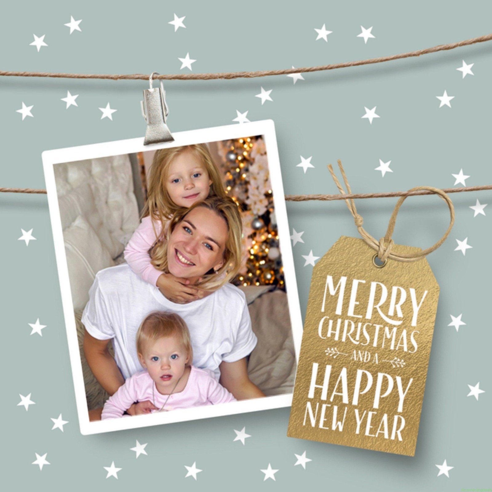 Luckz Kerstkaart Sterren Square Card