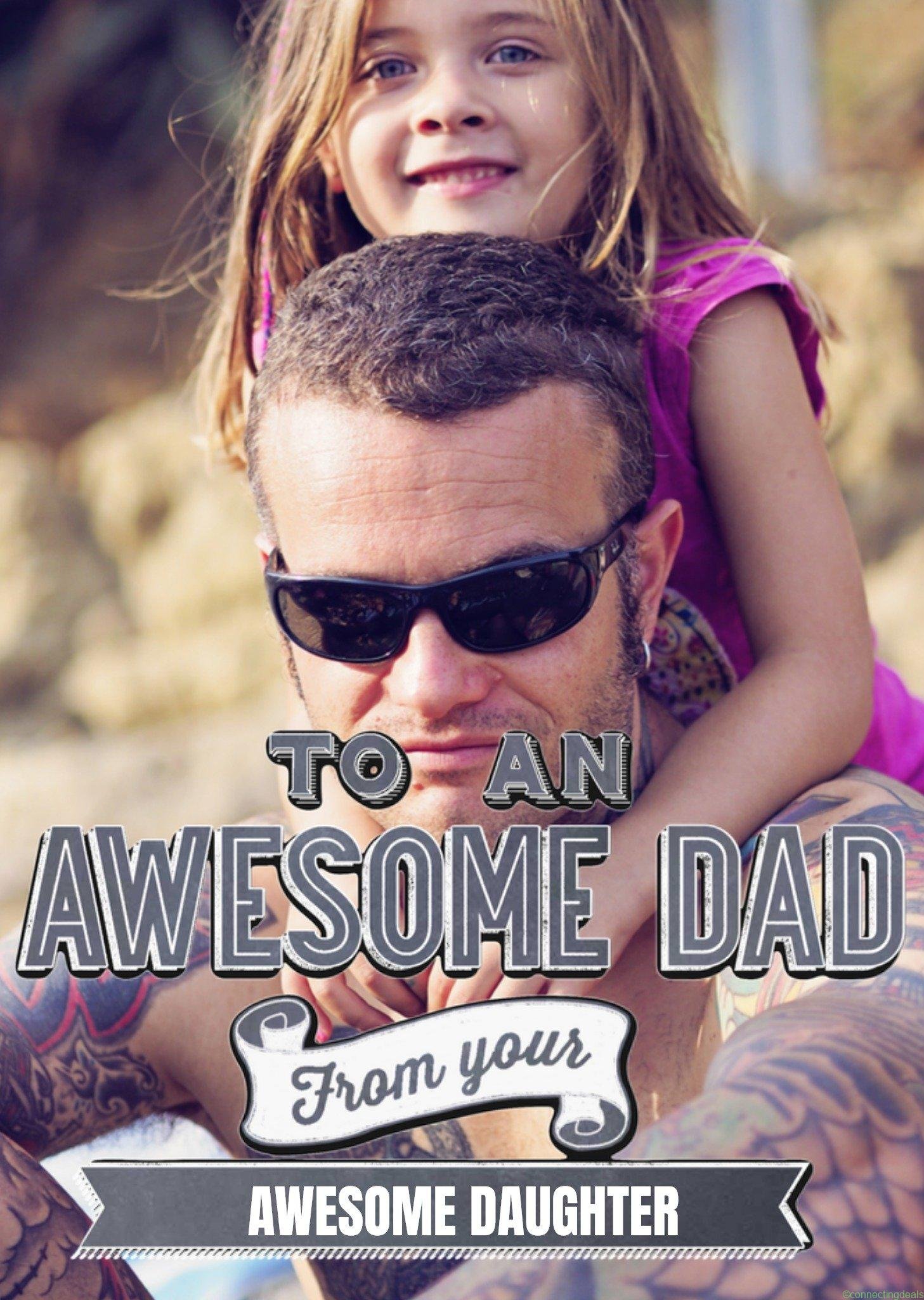 Greetz Vaderdagkaart fotokaart Postcard