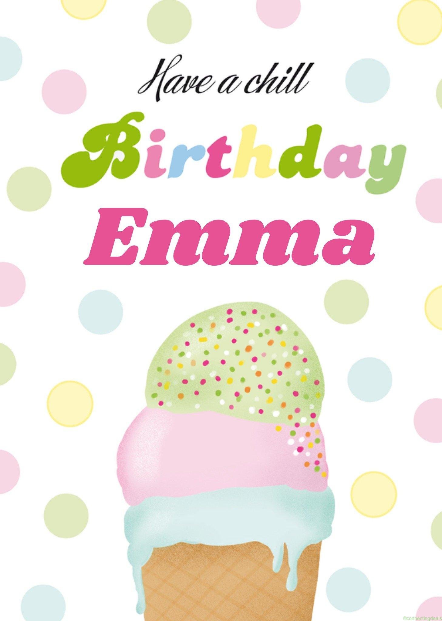 Tsjip Verjaardag IJs Meisje Giant Card