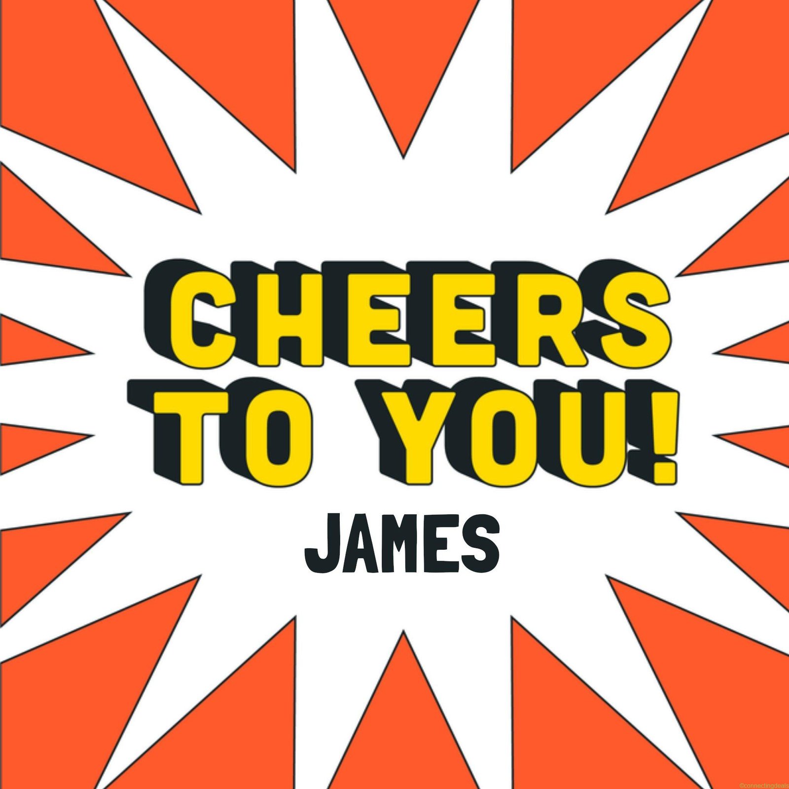 Greetz Verjaardagskaart met naam Square Card