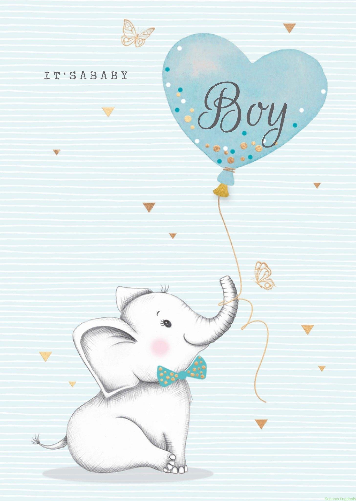 TMS Geboortekaart Its a baby boy Giant Card