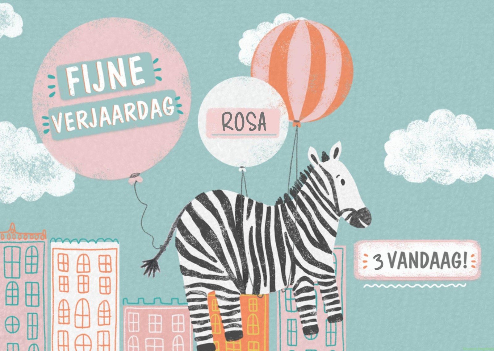 Greetz Verjaardagskaart met aanpasbare naam