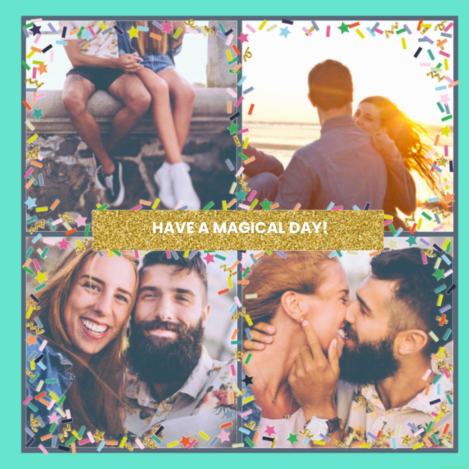 Greetz Verjaardagskaart fotokaart Square Card