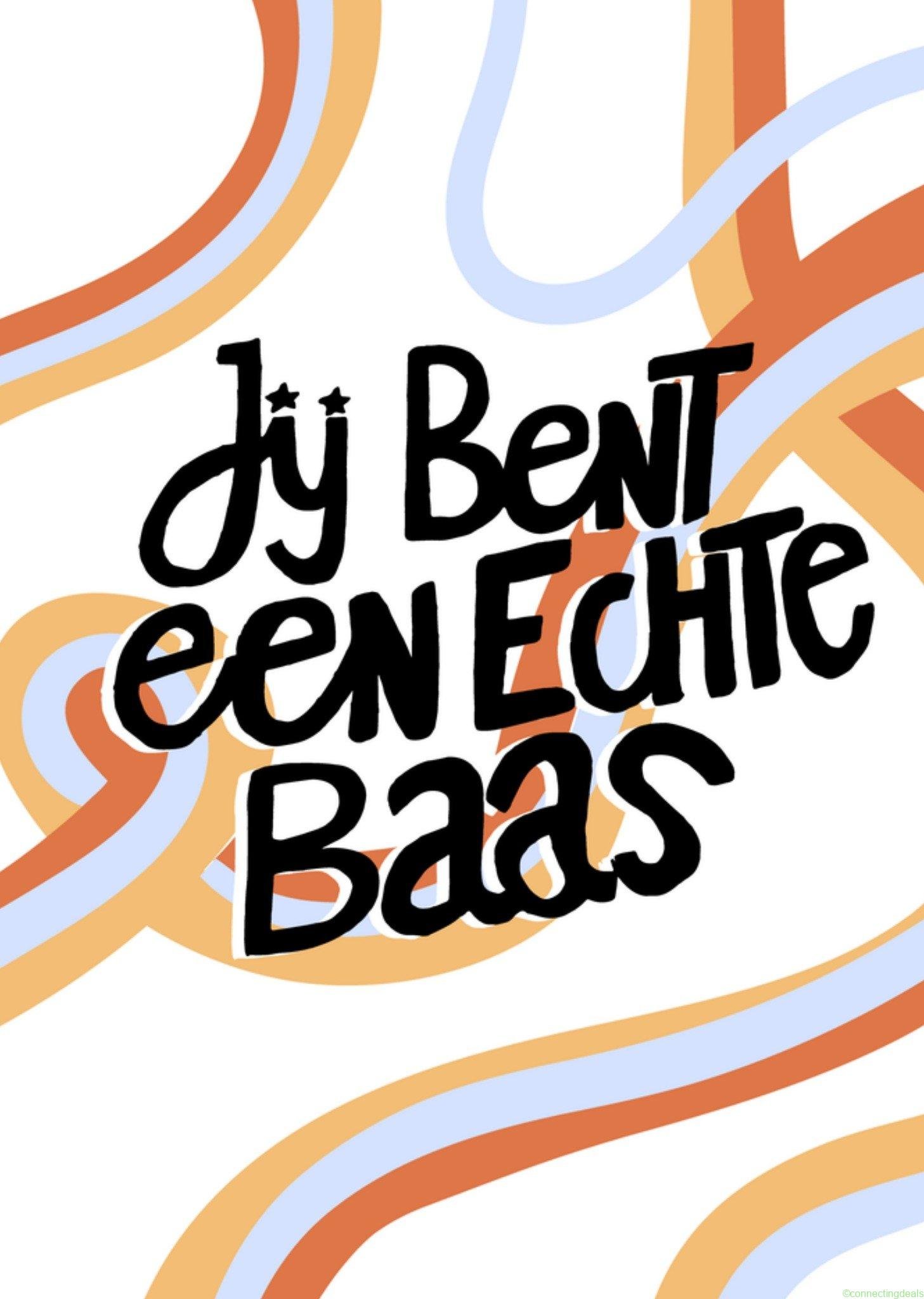 Greetz Dag van de baas kaart echte baas Postcard