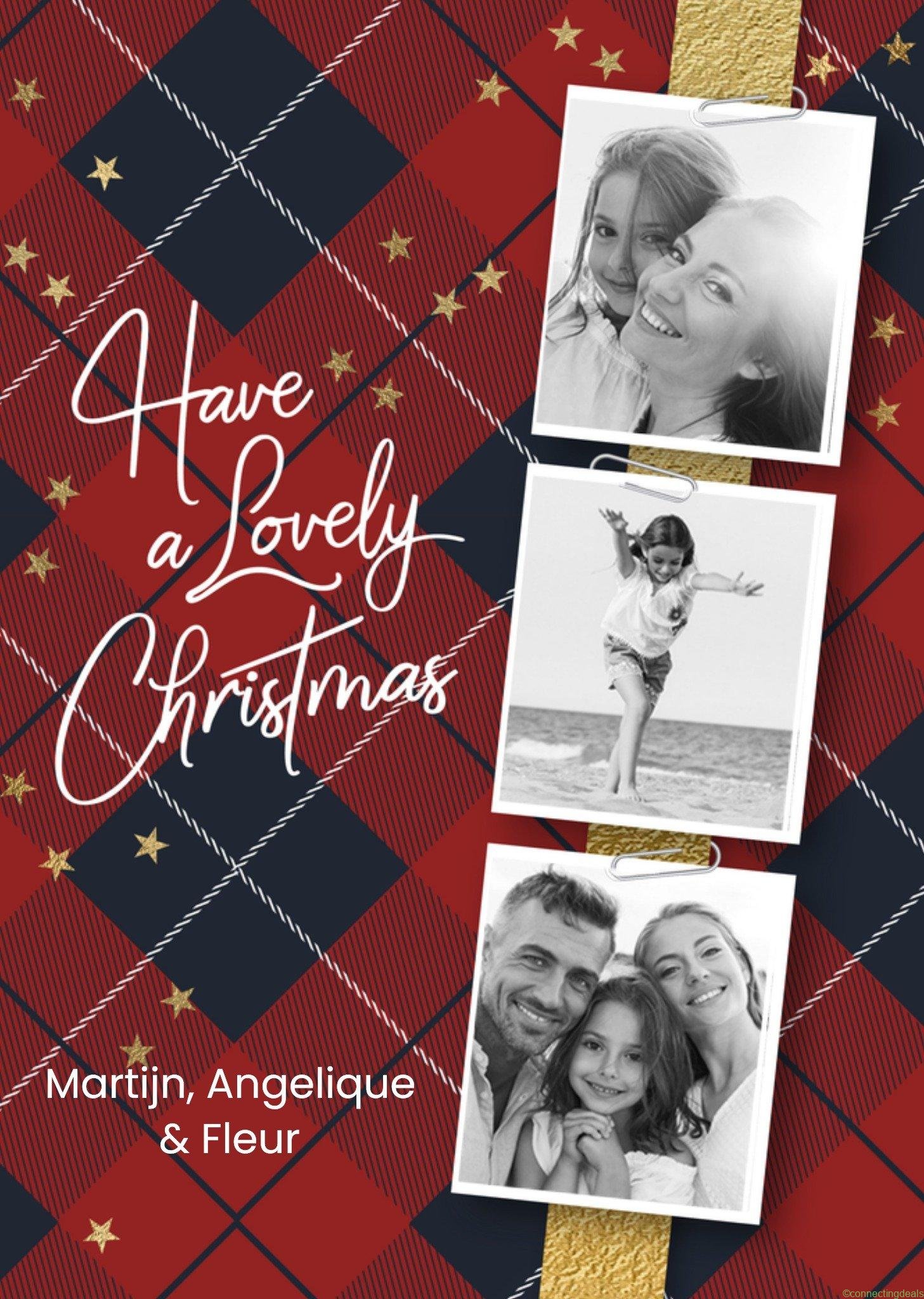 Luckz Kerstkaart foto en naam Postcard