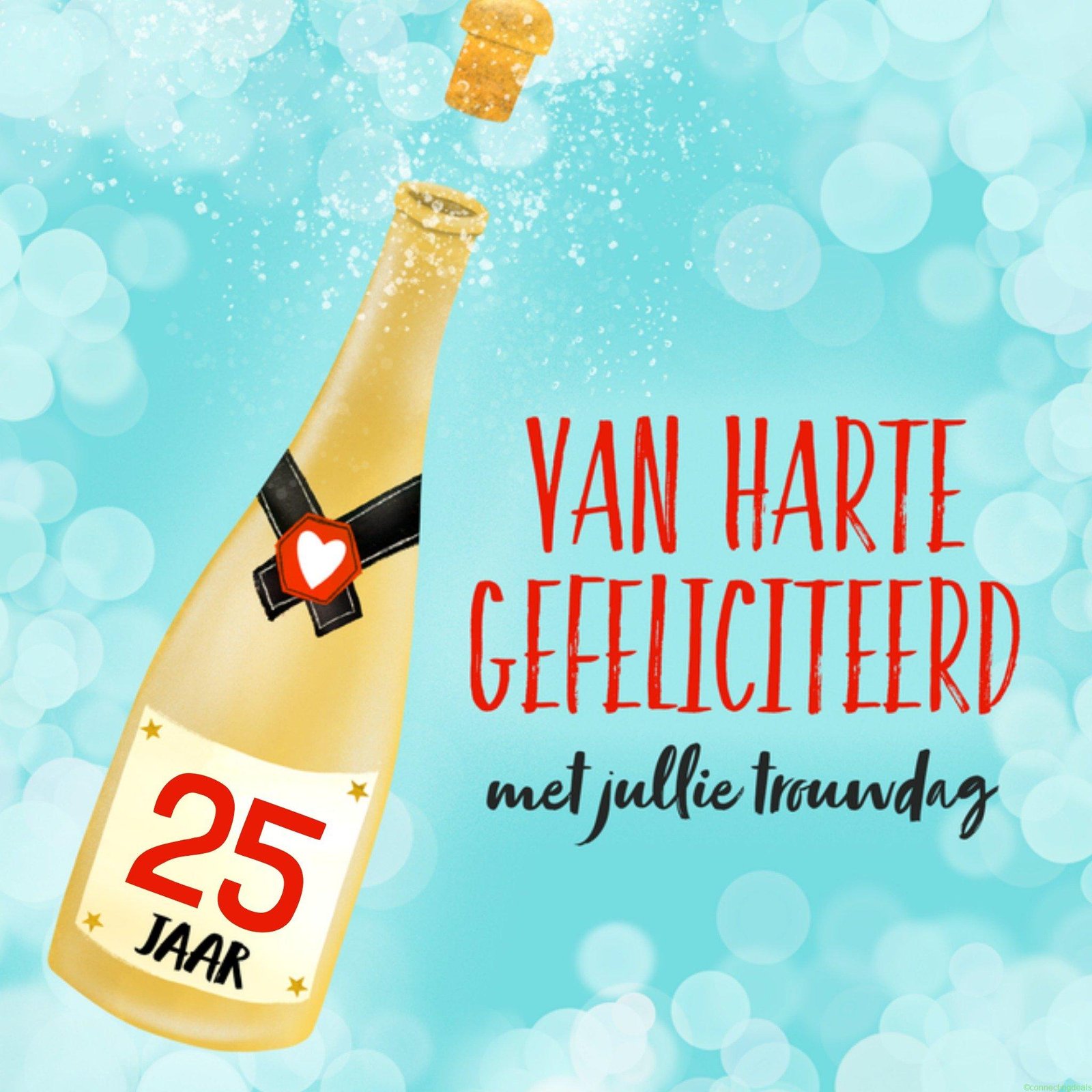 Fishuals Jubileum kaart Van harte gefeliciteerd