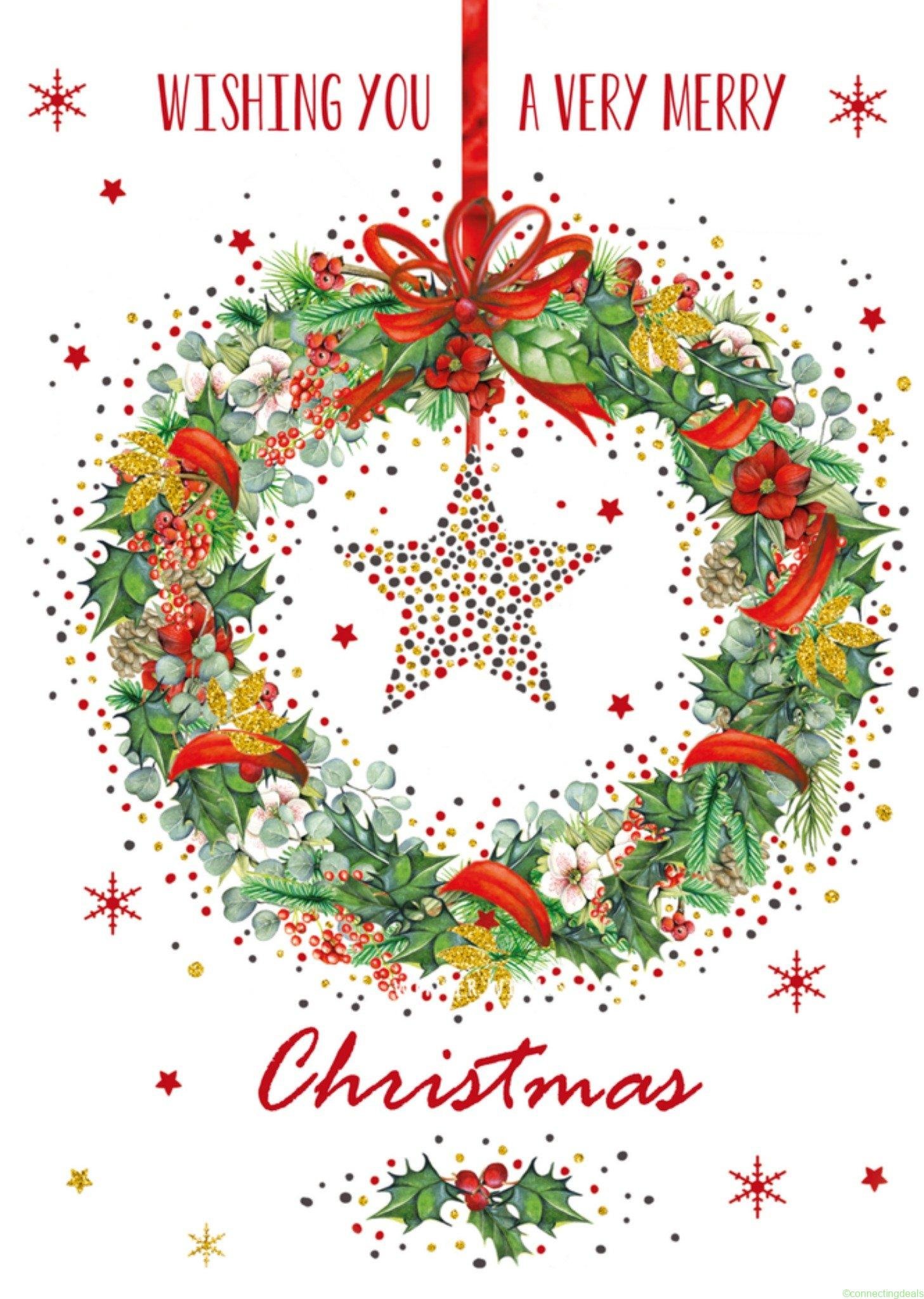 TMS Kerst Kerstkrans Ster Large Card