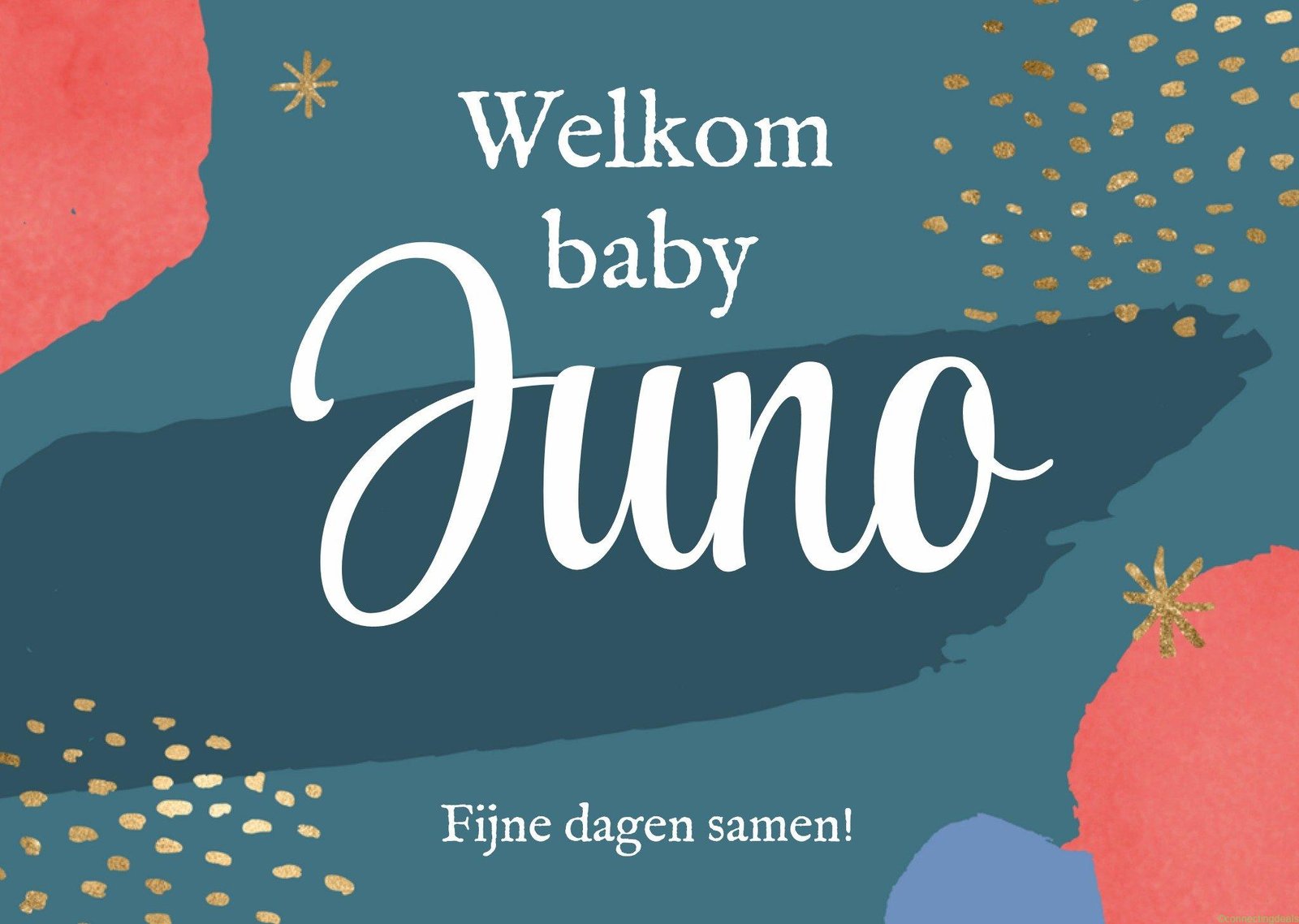 Greetz Kerstkaart geboortekaartje met naam