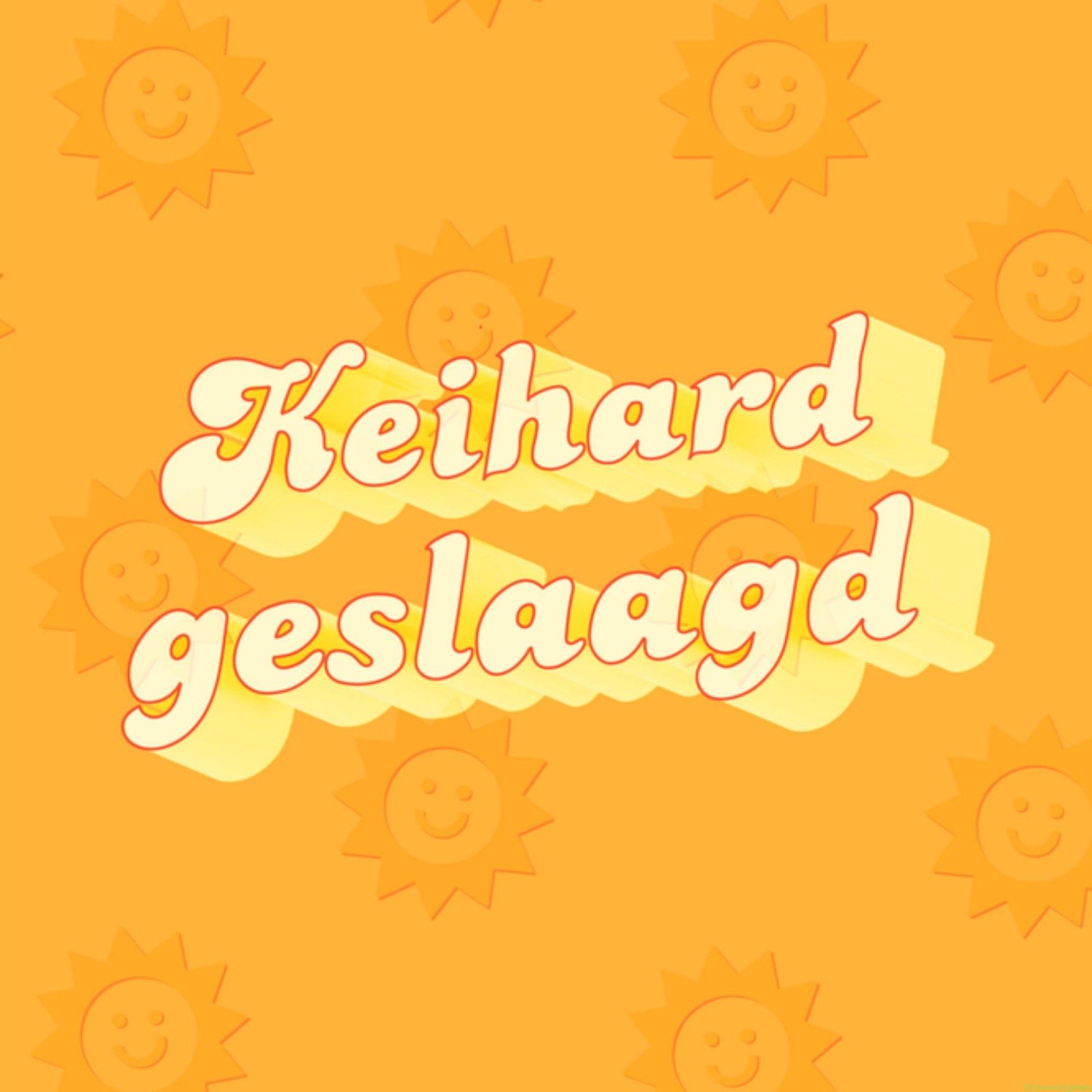 Greetz Geslaagd kaart 3D keihard geslaagd Square