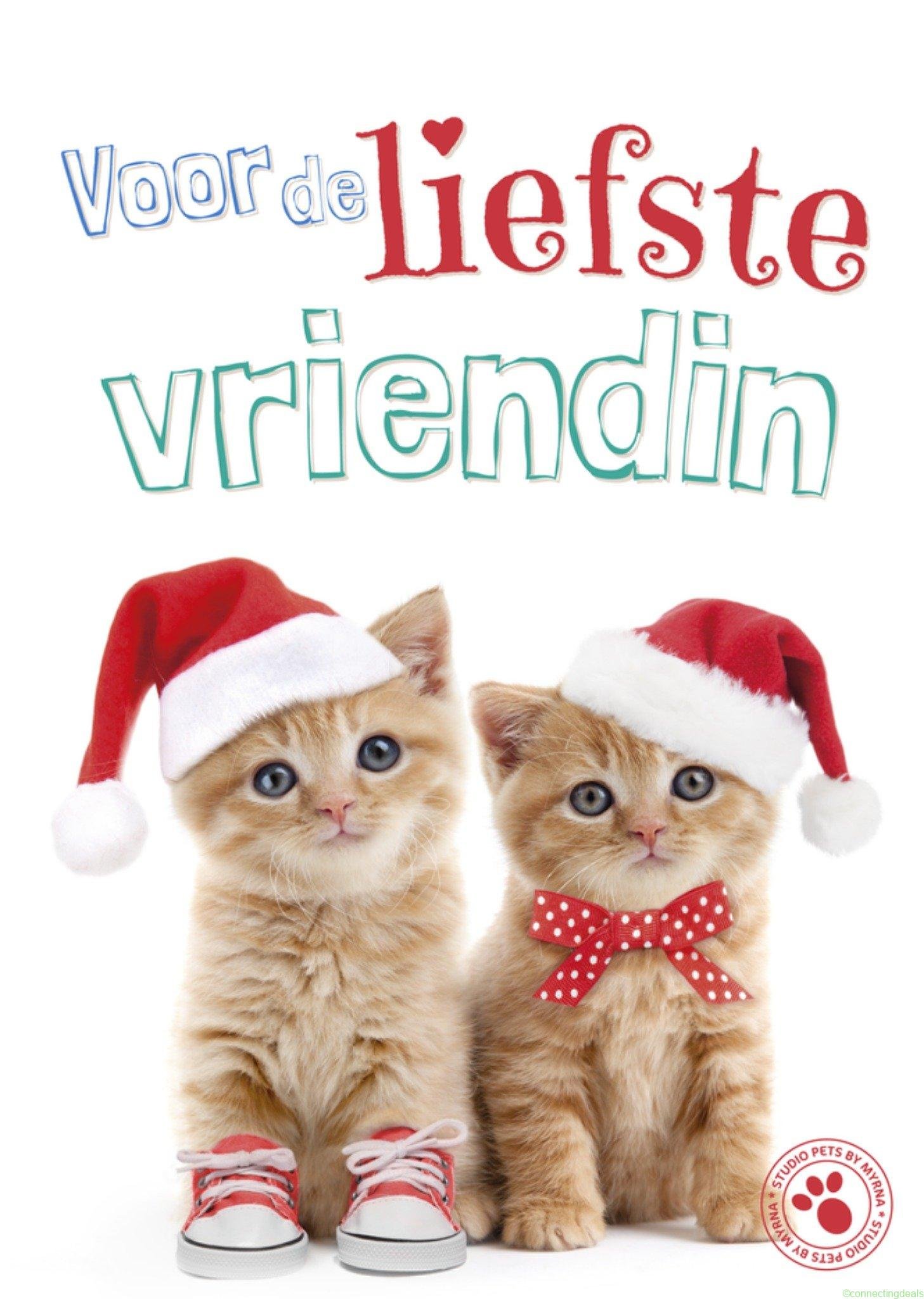 Studio Pets Kerstkaart Vriendin Standard Card