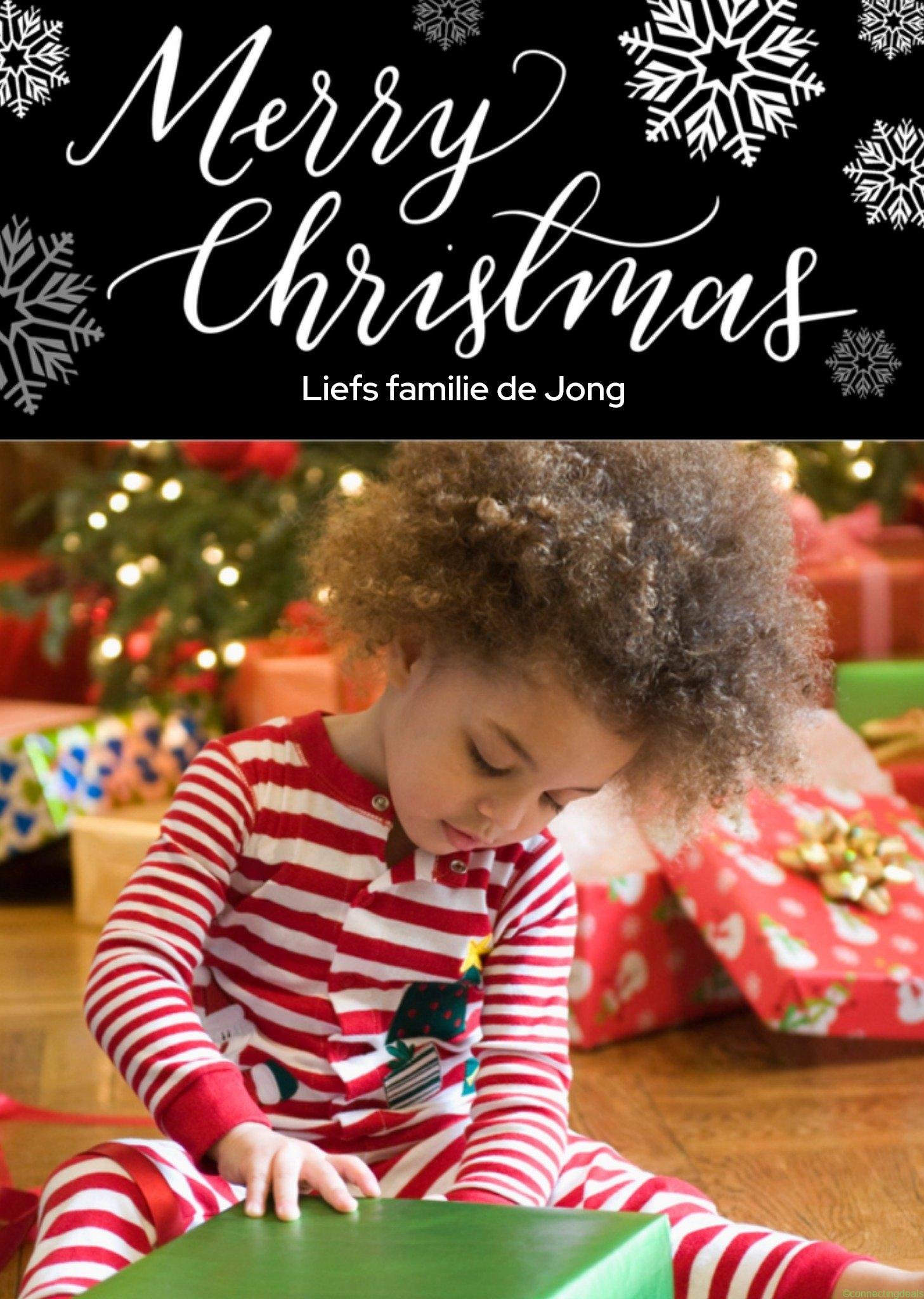 Greetz Kerstkaart met foto en naam Postcard