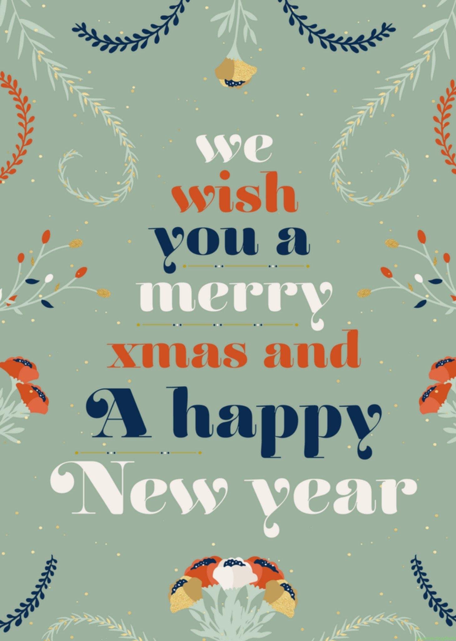 Greetz Kerst Bloemen Groen Standard Card