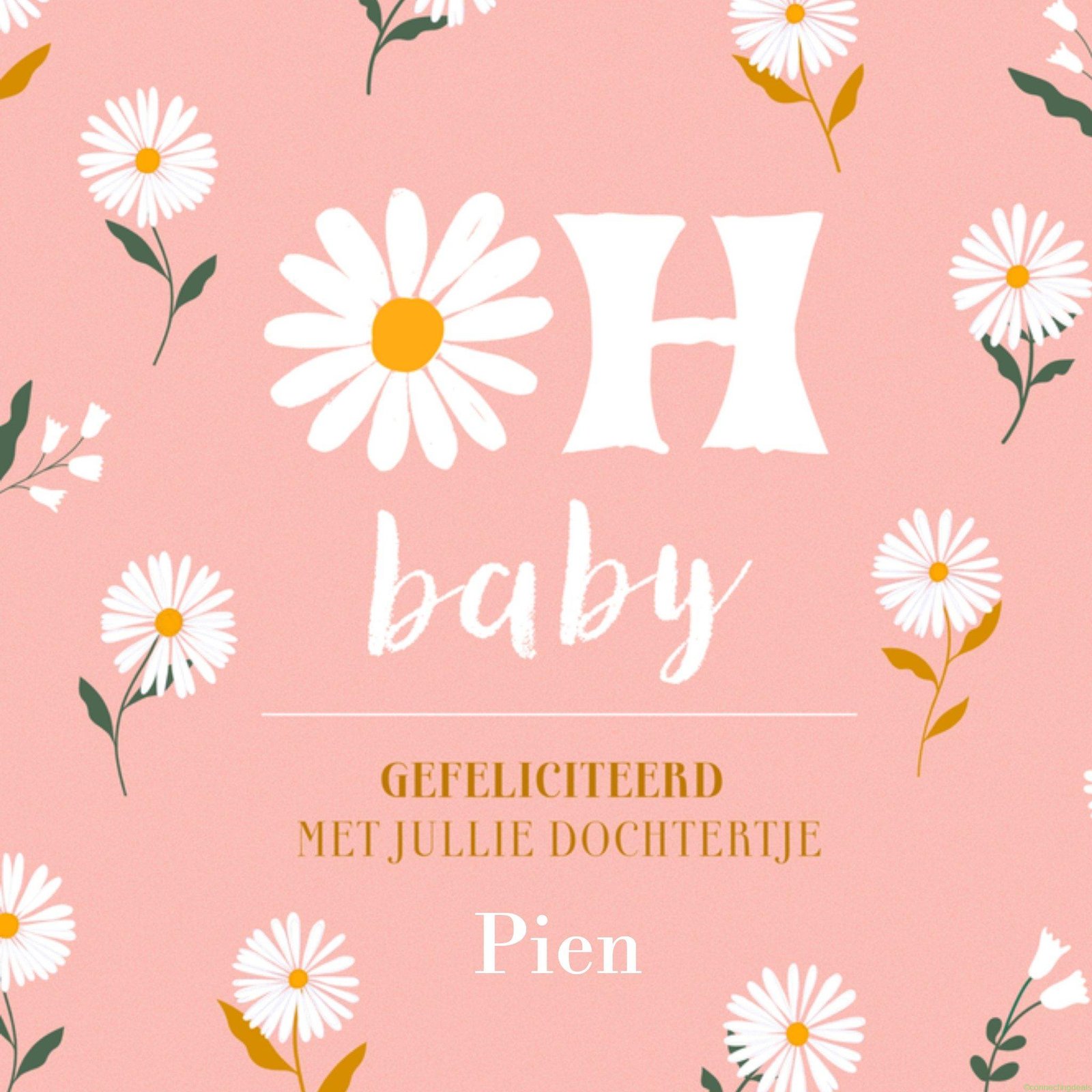 Greetz Geboortekaart met naam Square Card