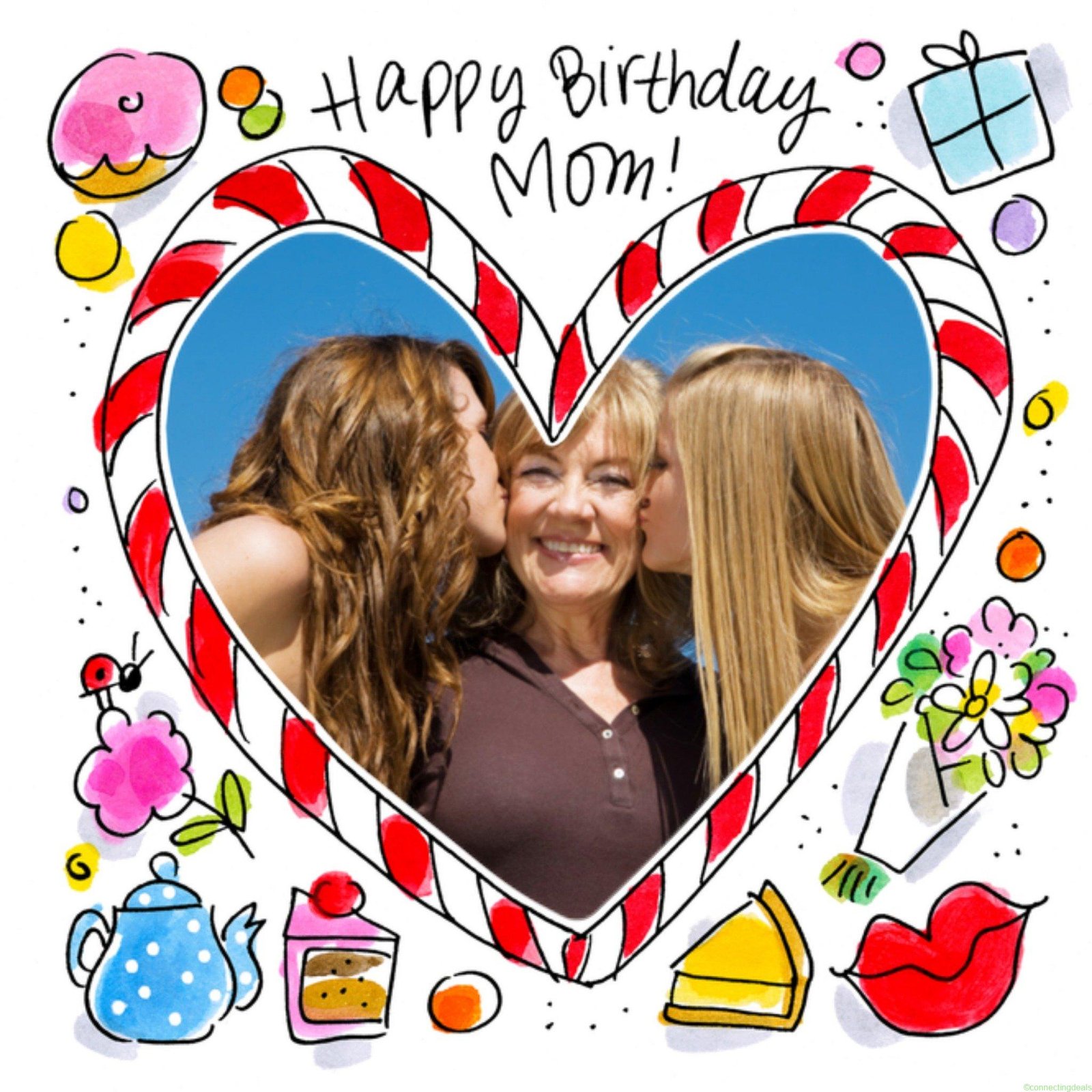 Blond Amsterdam Verjaardagskaart Illustratie