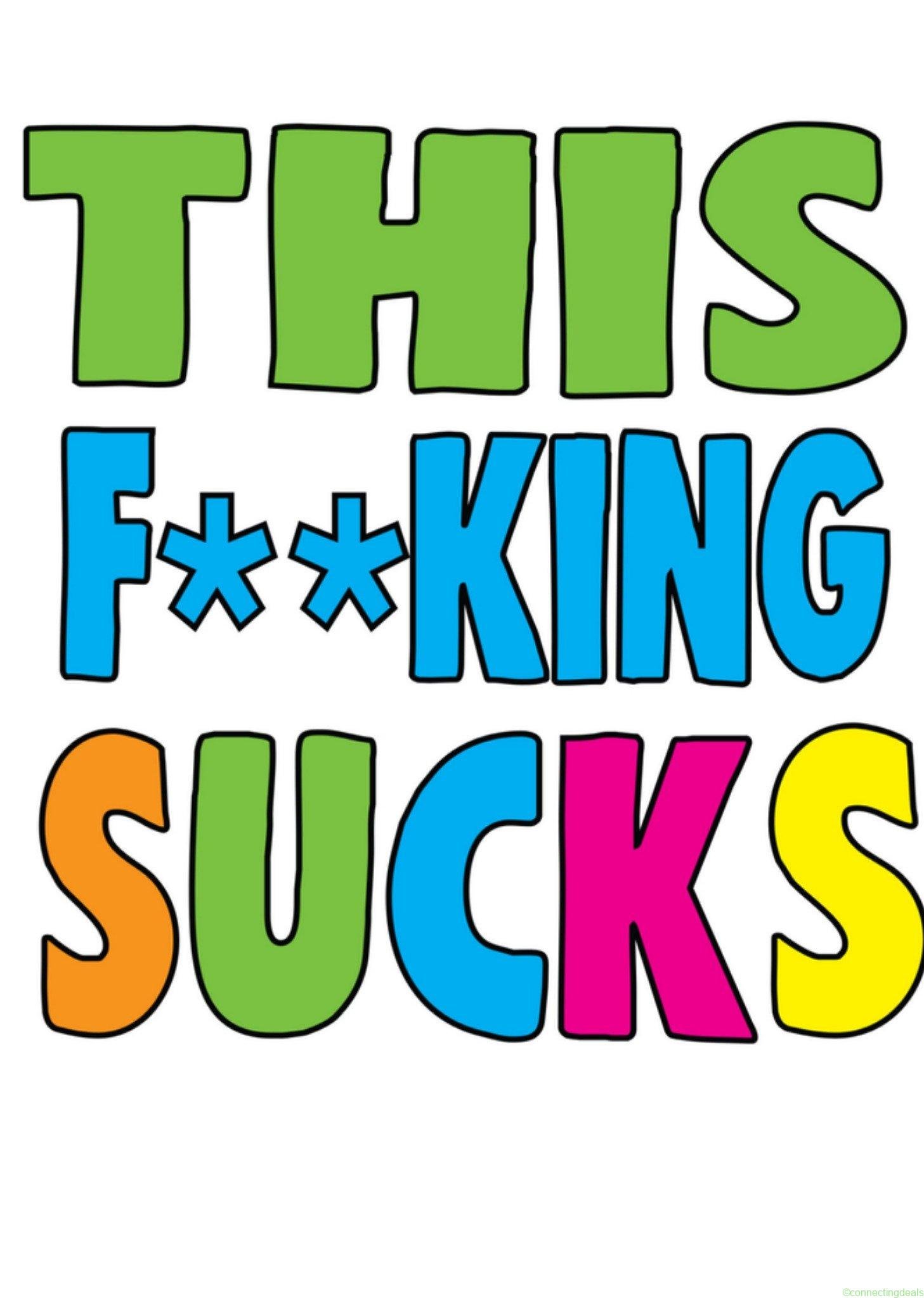 Cheeky Chops Denken aan kaart this sucks Large