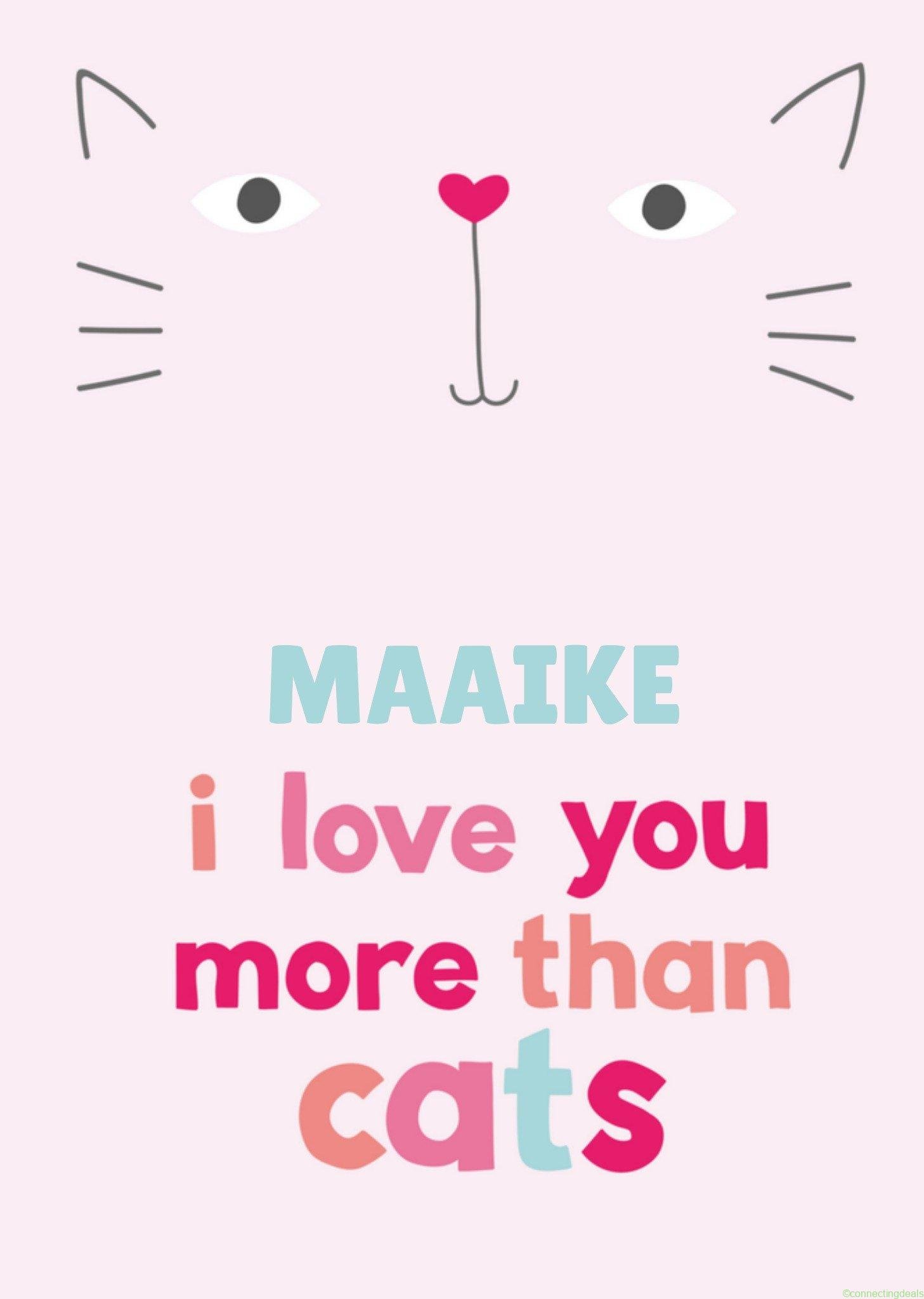 Greetz Valentijnskaart kat met naam Large Card
