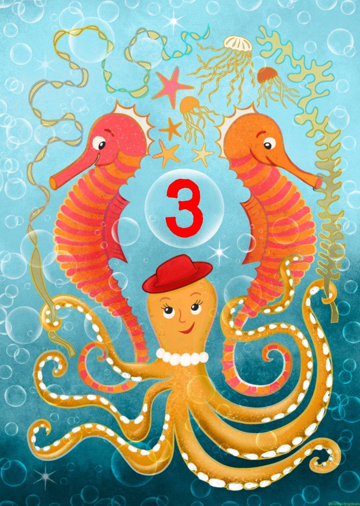 Fishuals Verjaardagskaart 3 Zeeleven Giant Card