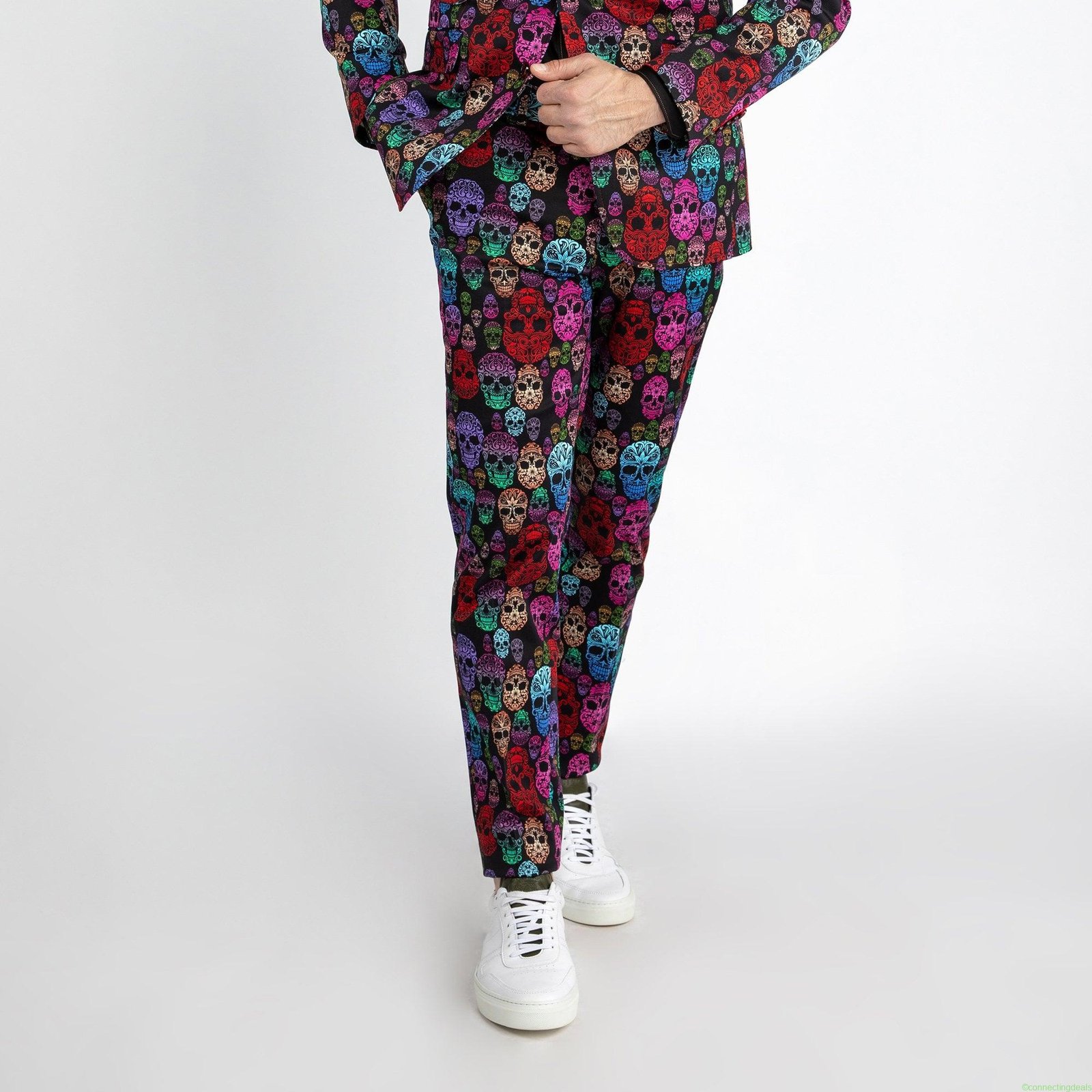 PRINTED SUIT TROUSERS
