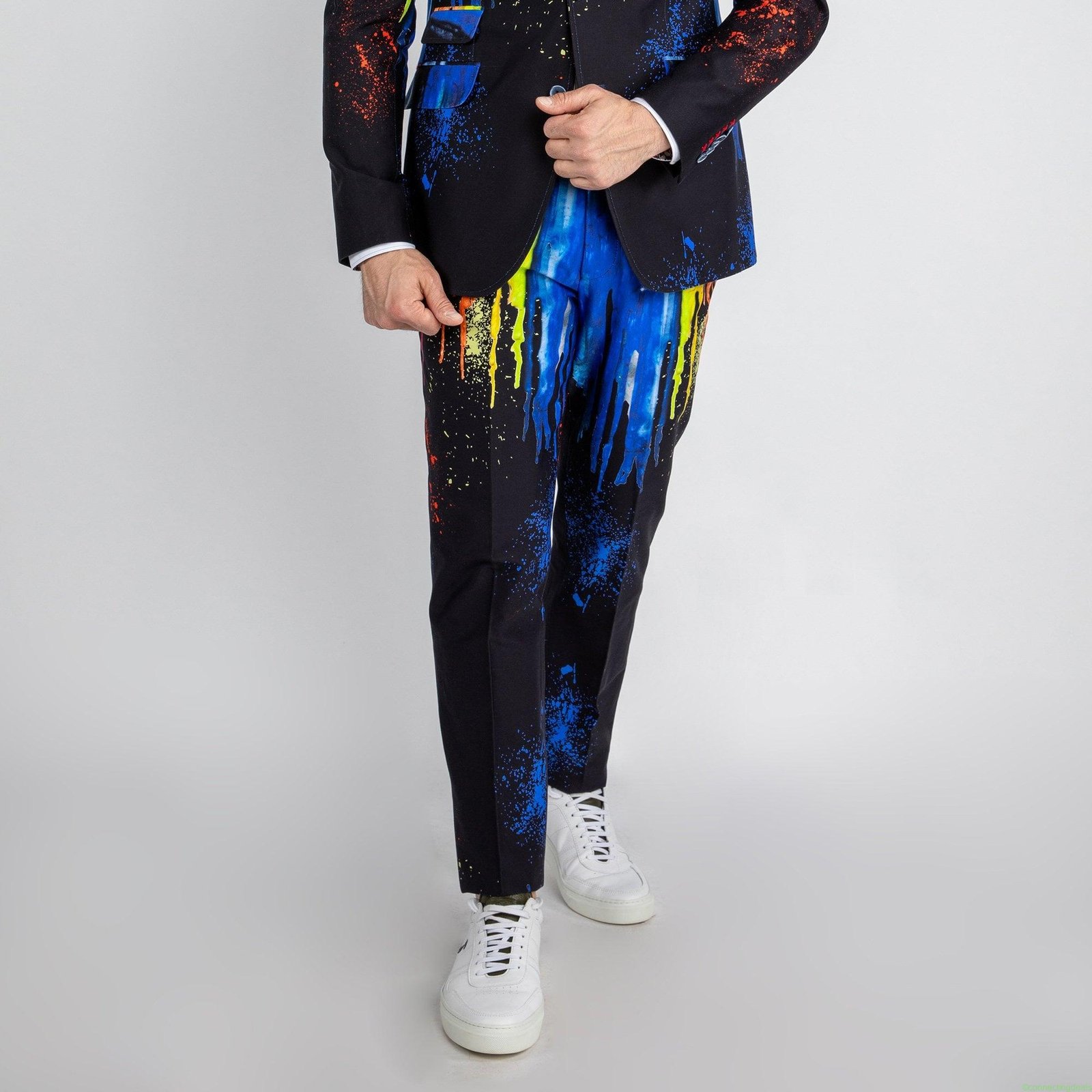 PRINTED SUIT TROUSERS