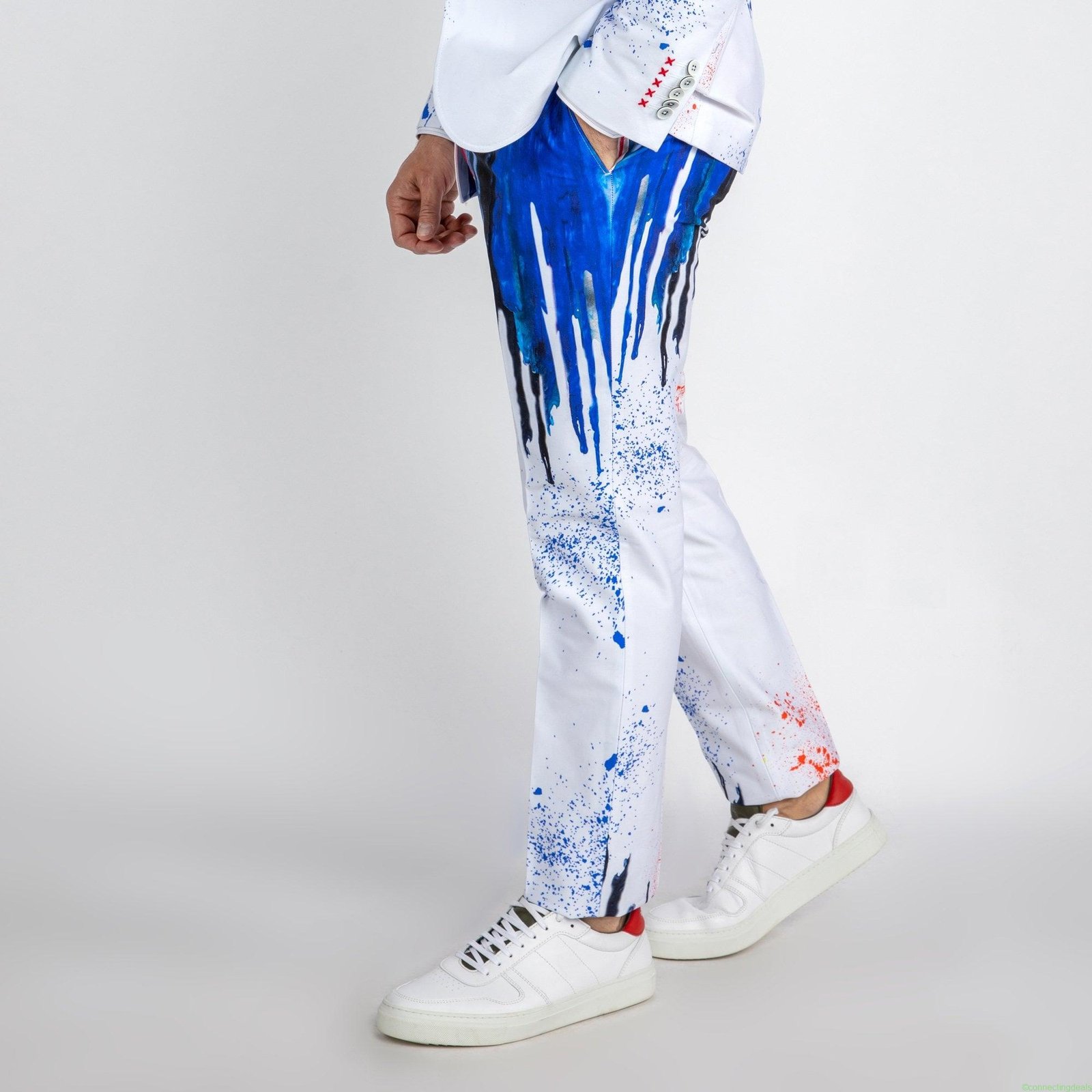 PRINTED SUIT TROUSERS