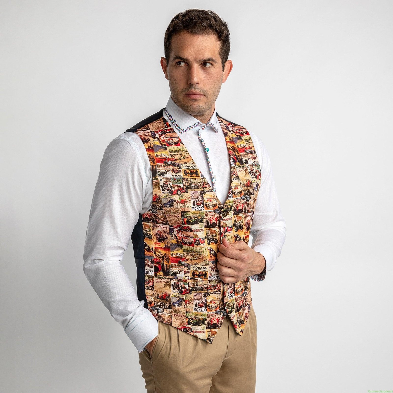 RACING RENAISSANCE VINTAGE PRINTED WAISTCOAT