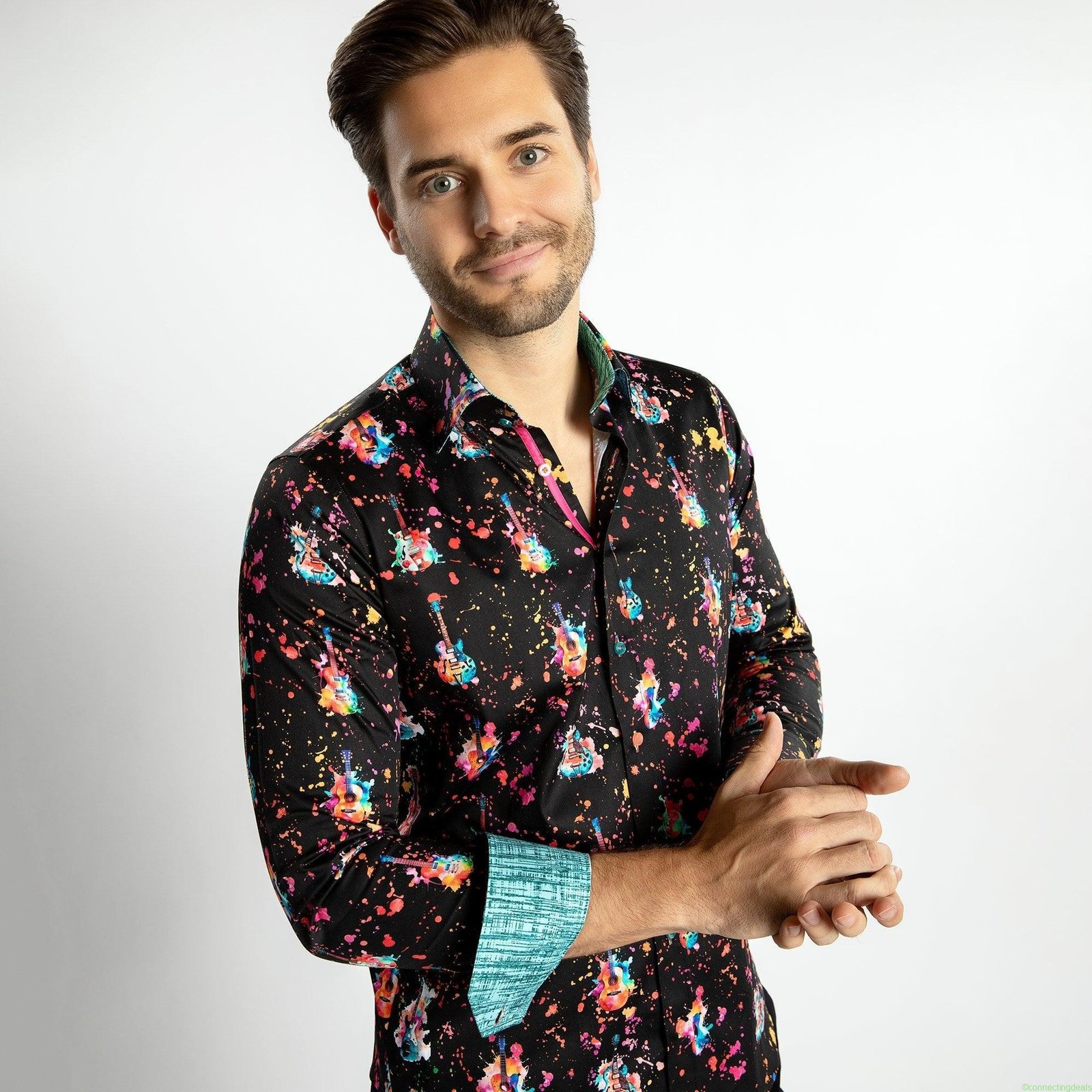 SPLASH GUITAR PRINT SHIRT