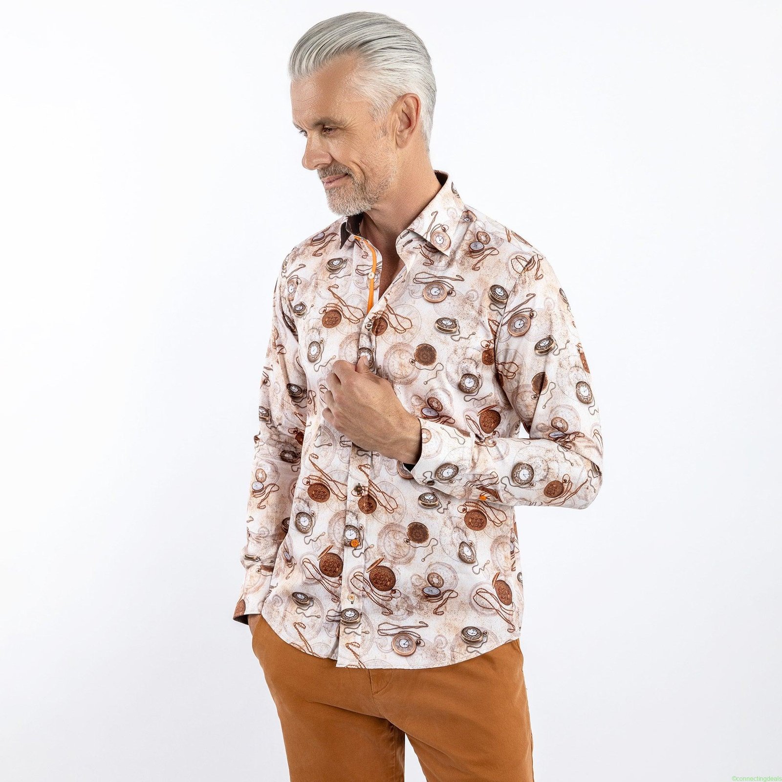 VINTAGE POCKET WATCH PRINT SHIRT