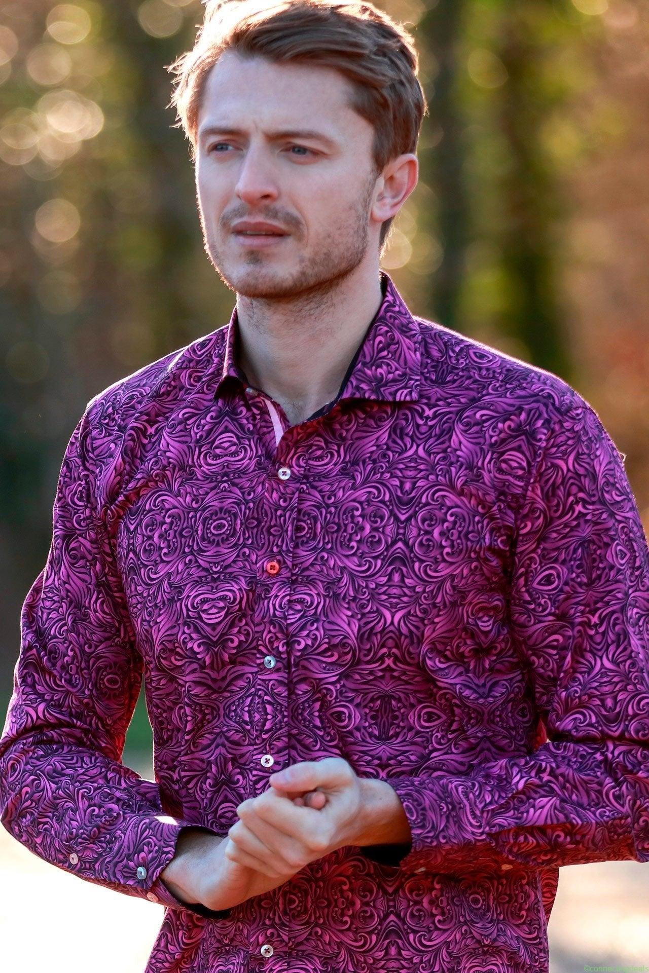 WAVY ORNAMENTS PRINT SHIRT