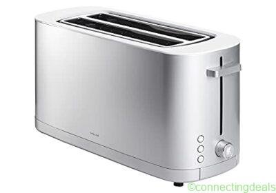 zwilling-enfinigy-2-long-slot-toaster-4-slices-with-extra-wide-15-slots-for-bagels-7-toast-settings-even-toasting-reheat-cancel-defrost-silver-1613361