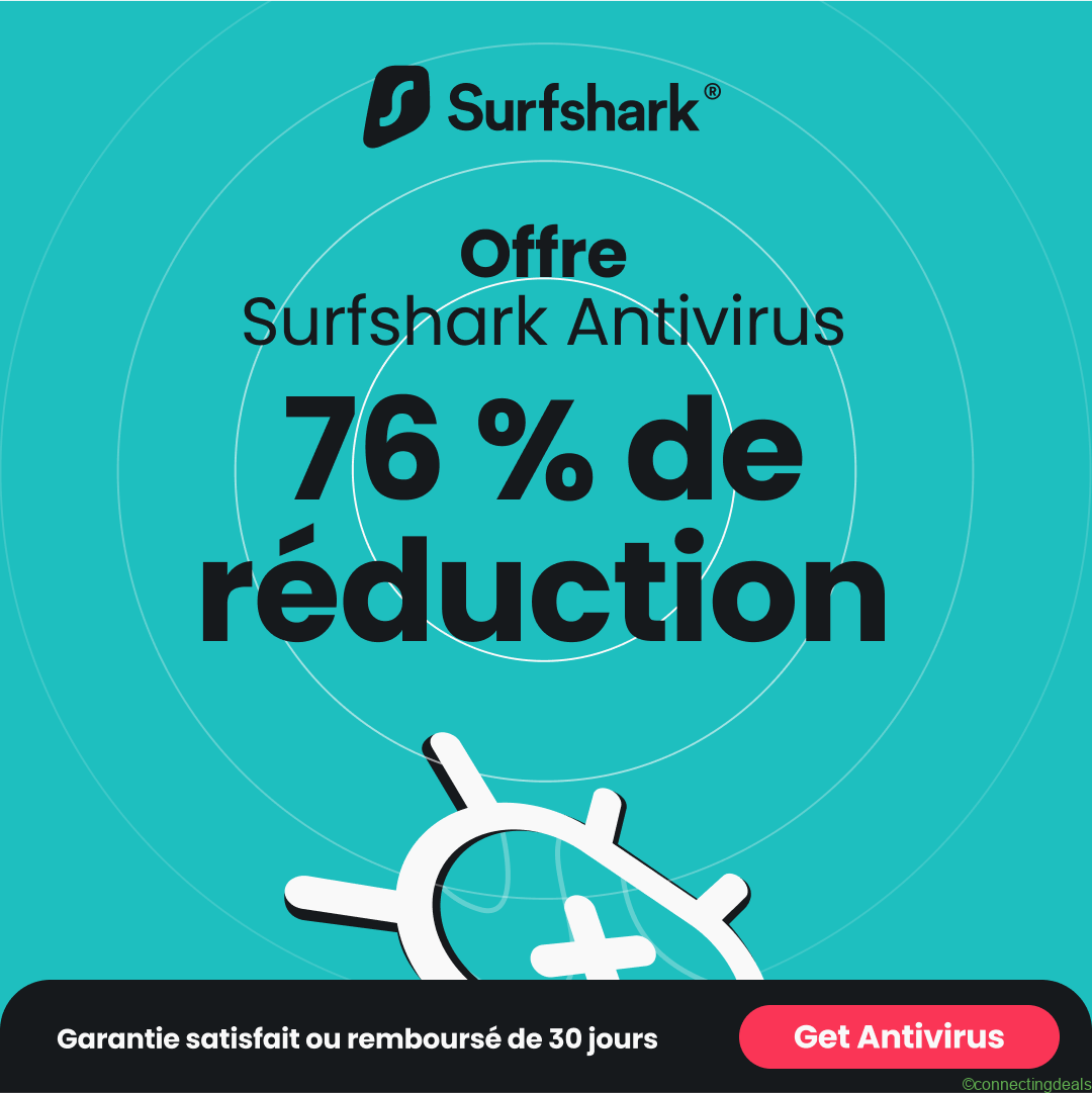 Surfshark_AFF Antivirus_76% off_FR_ in United