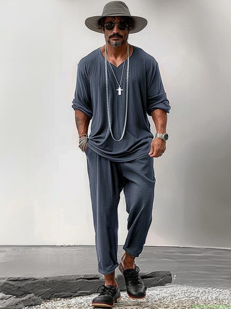 Casual Loose Fit Solid Sports Sets in United