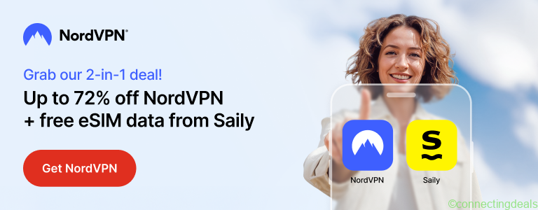 Up to 72% off NordVPN + free eSIM data from Saily in United