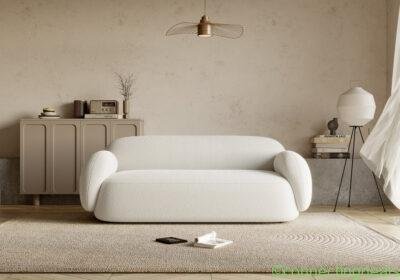 Free ad: Acanva Dori Boucle Couch in London. Acanva Dori Boucle Couch in London