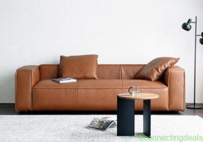 Free ad: Acanva Pomona Leather Couch in New York. Acanva Pomona Leather Couch in New York