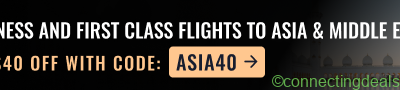 Cheap Business and First Class Flights to Asia & Middle East *Promo Code: ASIA40 in Toronto